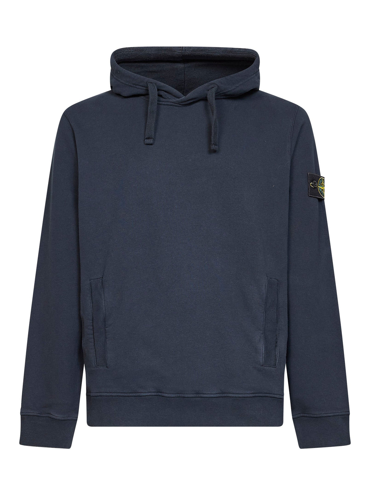 Stone Island Men Blue Stretch Organic Cotton Hoodie STONE ISLAND