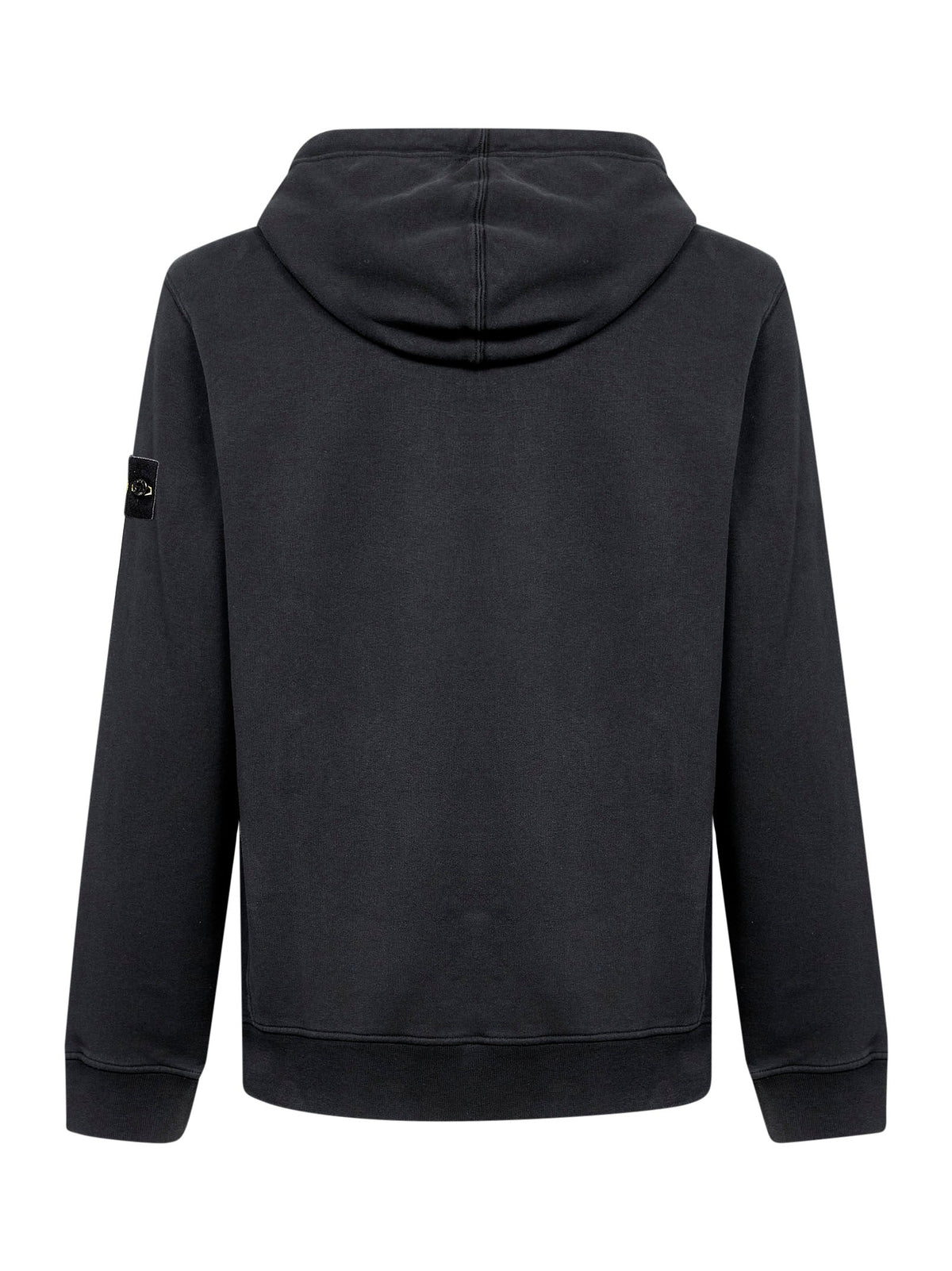 Stone Island Men Black Stretch Organic Cotton Hoodie STONE ISLAND