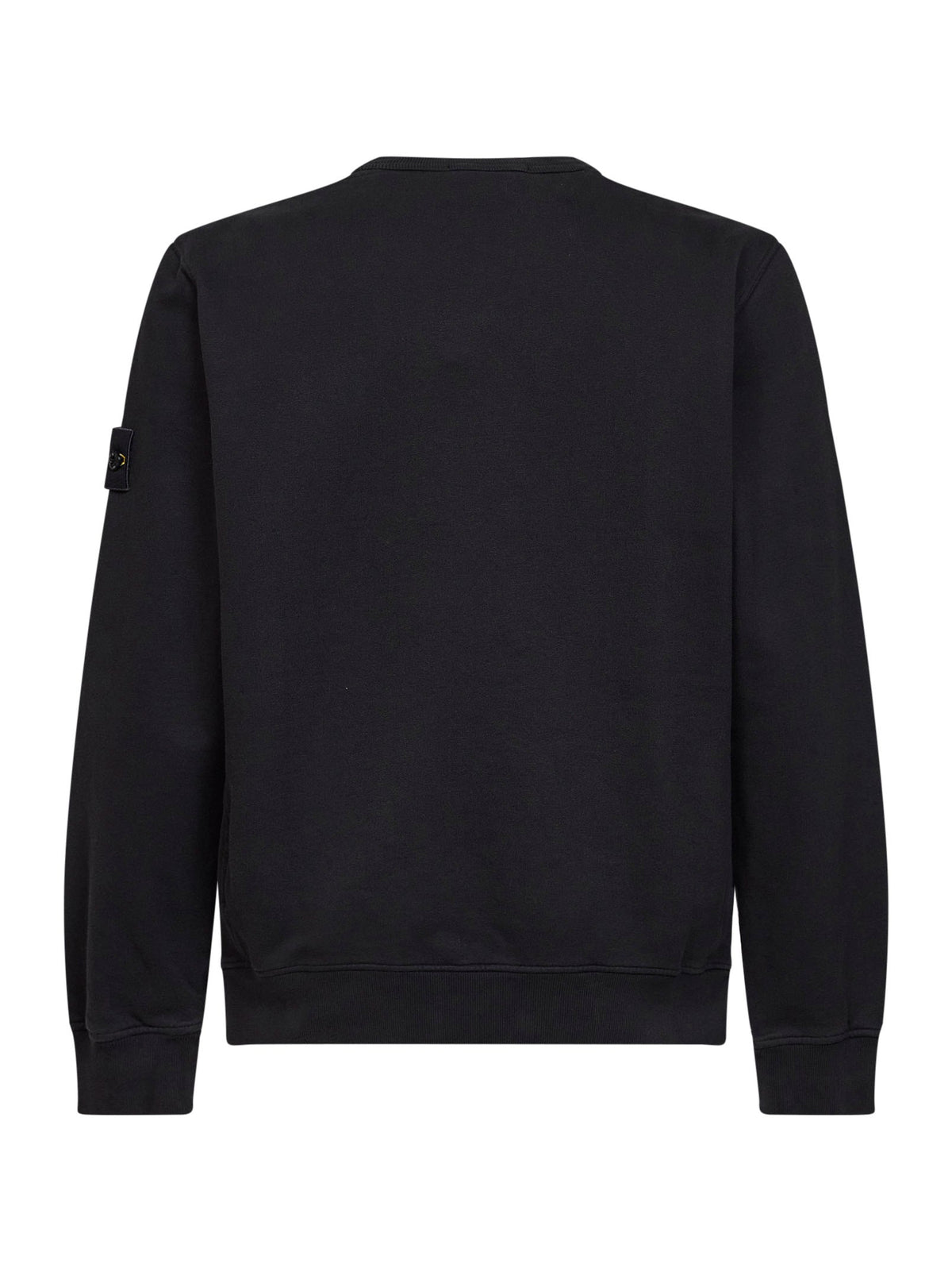 Stone Island Men Black Organic Stretch Cotton Crewneck Sweatshirt STONE ISLAND