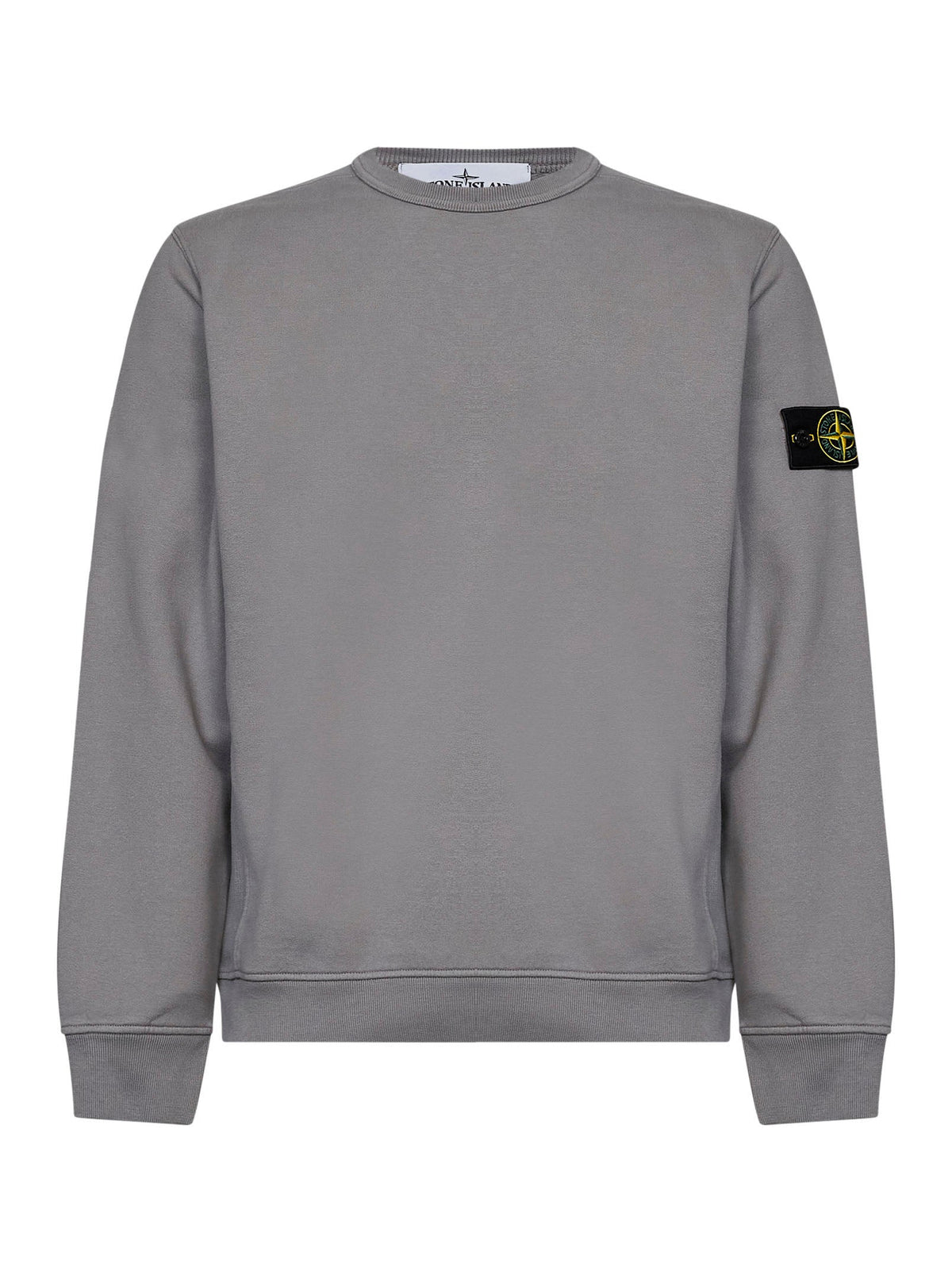 Stone Island Men Grey Organic Stretch Cotton Crewneck Sweatshirt STONE ISLAND