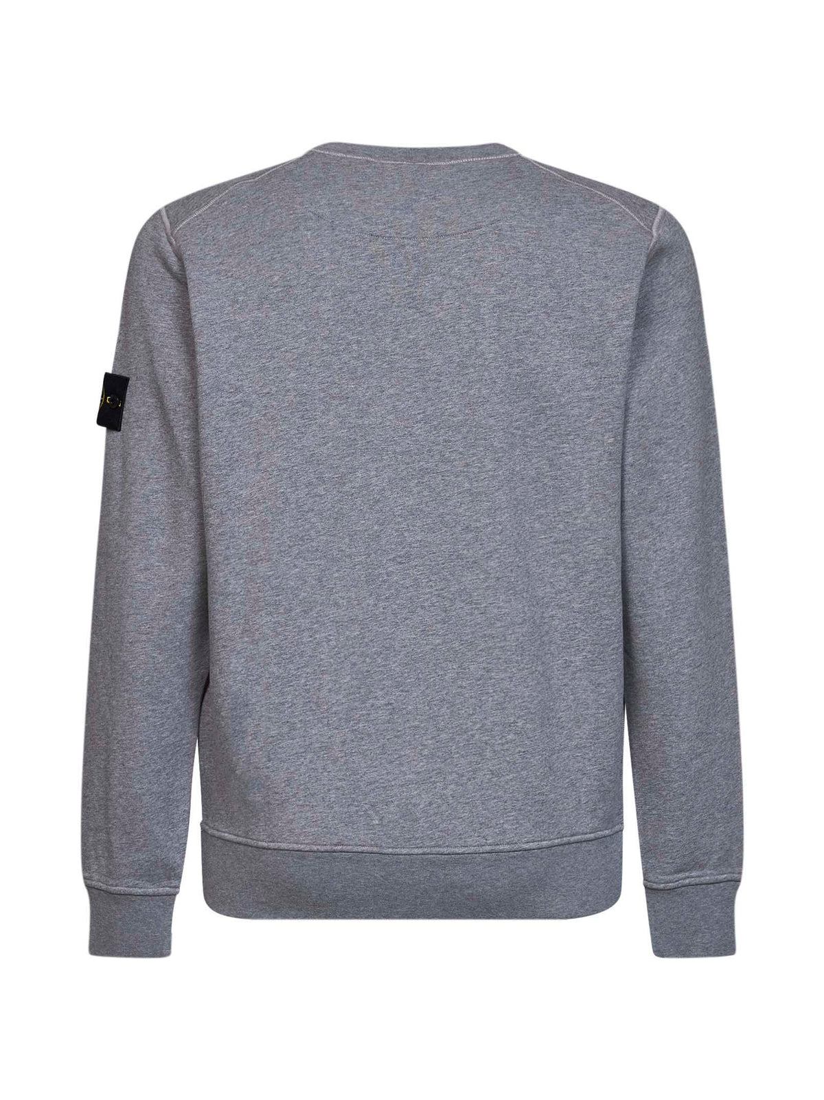 Stone Island Men Melange Grey Melange Organic Cotton Crewneck Sweatshirt STONE ISLAND