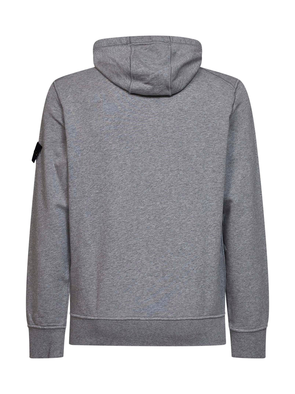 Stone Island Men Mélange Grey Mélange Organic Cotton Hoodie STONE ISLAND