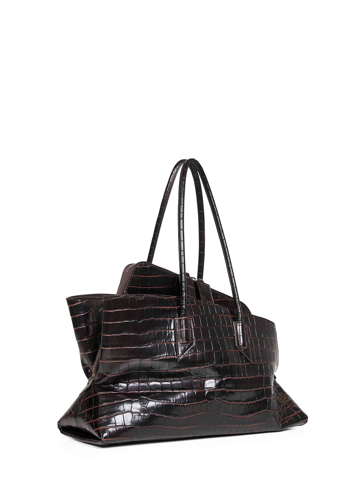 The Attico Women Coffee "La Passeggiata Medium" Top Handle Bag THE ATTICO