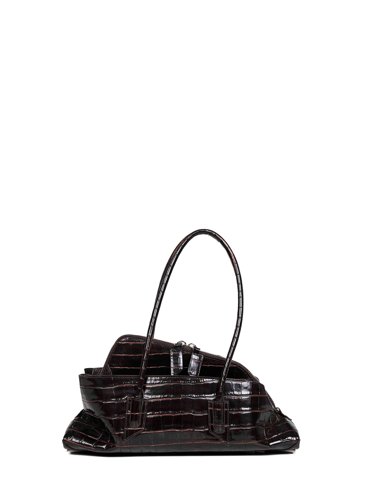 The Attico Women Coffee "La Passeggiata Small" Top Handle Bag THE ATTICO
