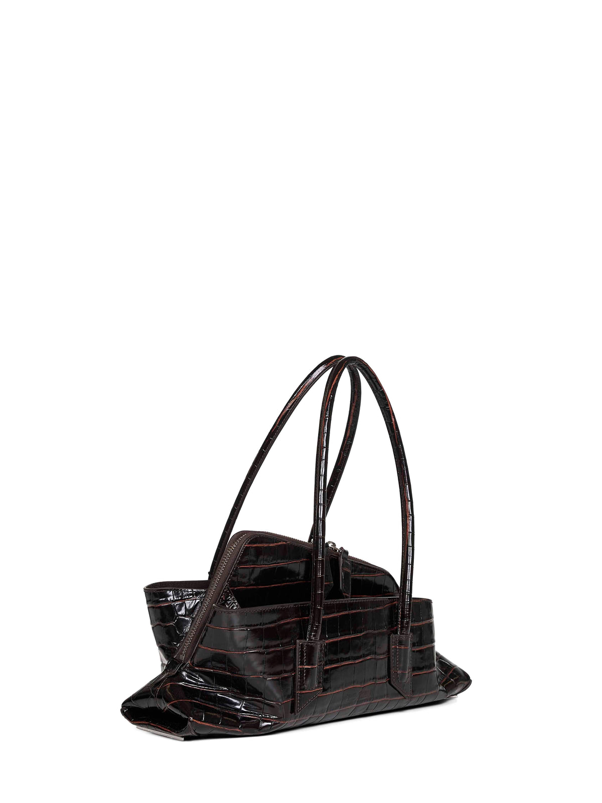 The Attico Women Coffee "La Passeggiata Small" Top Handle Bag THE ATTICO
