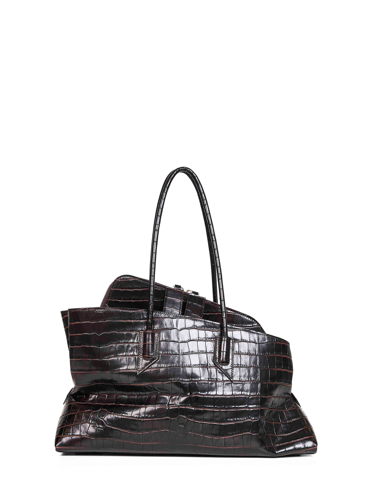 The Attico Women Coffee "La Passeggiata Medium" Top Handle Bag THE ATTICO