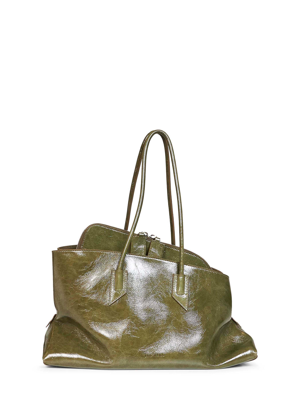 The Attico Women Olive Brown "La Passeggiata Medium" Top Handle Bag THE ATTICO