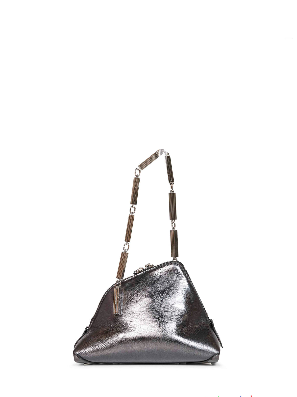 The Attico Women Dark Grey "La Scala" Clutch With Shoulder Strap THE ATTICO