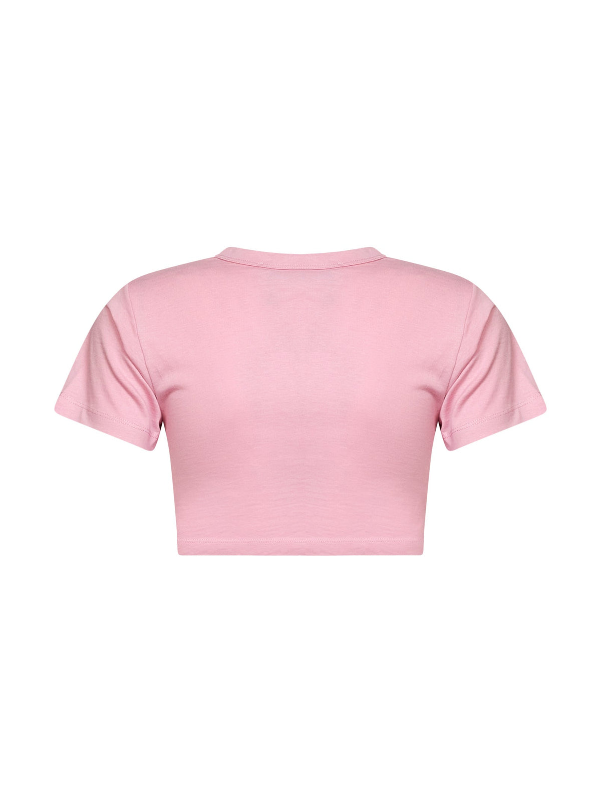 The Attico Women Light Pink Cotton Jersey Cropped T-Shirt<Br/> THE ATTICO