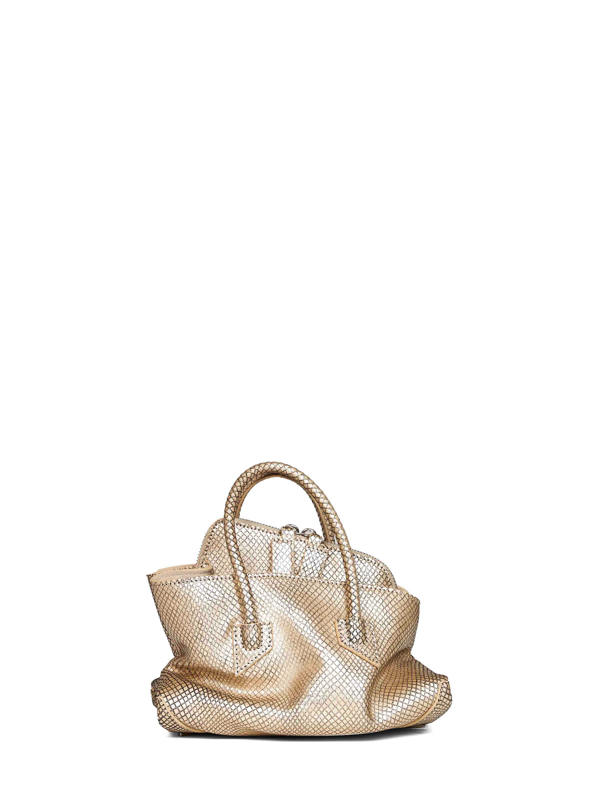 The Attico Women Platinum "Superattico 10 La Passeggiata Mini" Top Handle Bag THE ATTICO