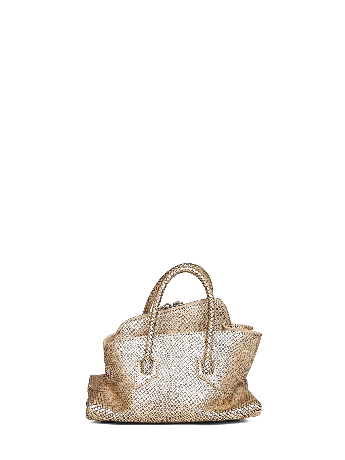 The Attico Women Platinum "Superattico 10 La Passeggiata Mini" Top Handle Bag THE ATTICO