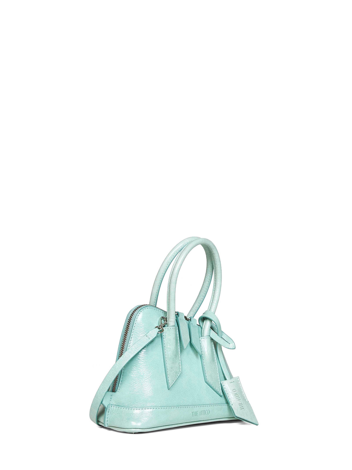 The Attico Women Aquamarine "Superattico 10 Sant Ambroeus Mini" Top Handle Bag THE ATTICO