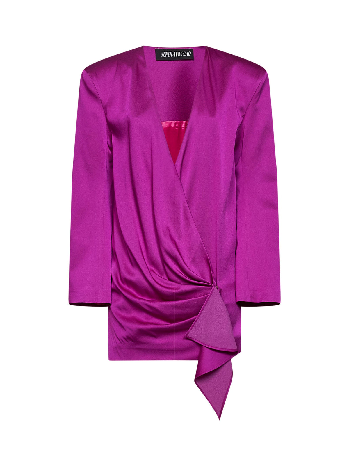The Attico Women Hot Pink Satin "Superattico10" Mini Dress THE ATTICO