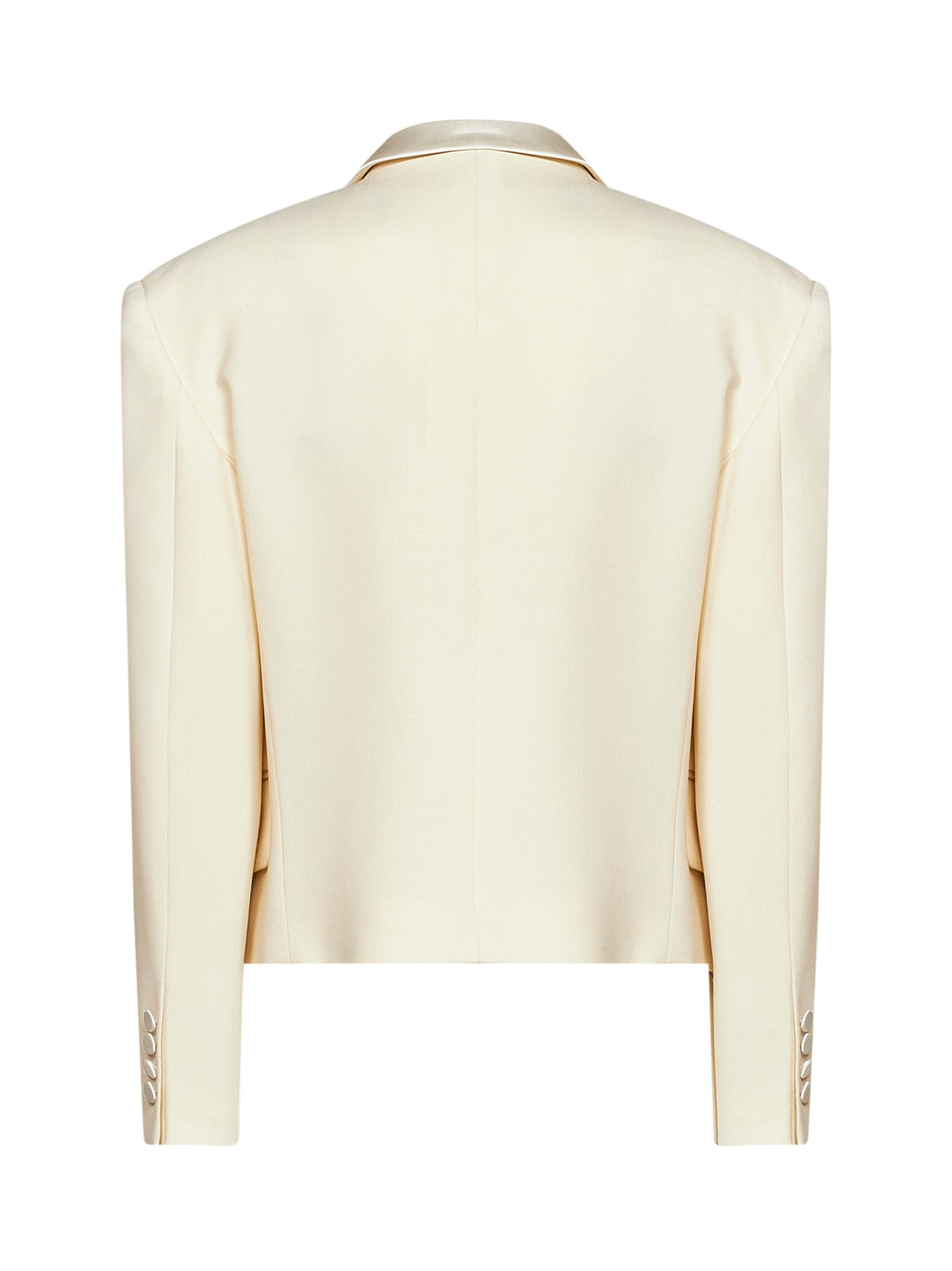 The Attico Women Milk Stretch Virgin Wool "Superattico10" Cropped Blazer THE ATTICO