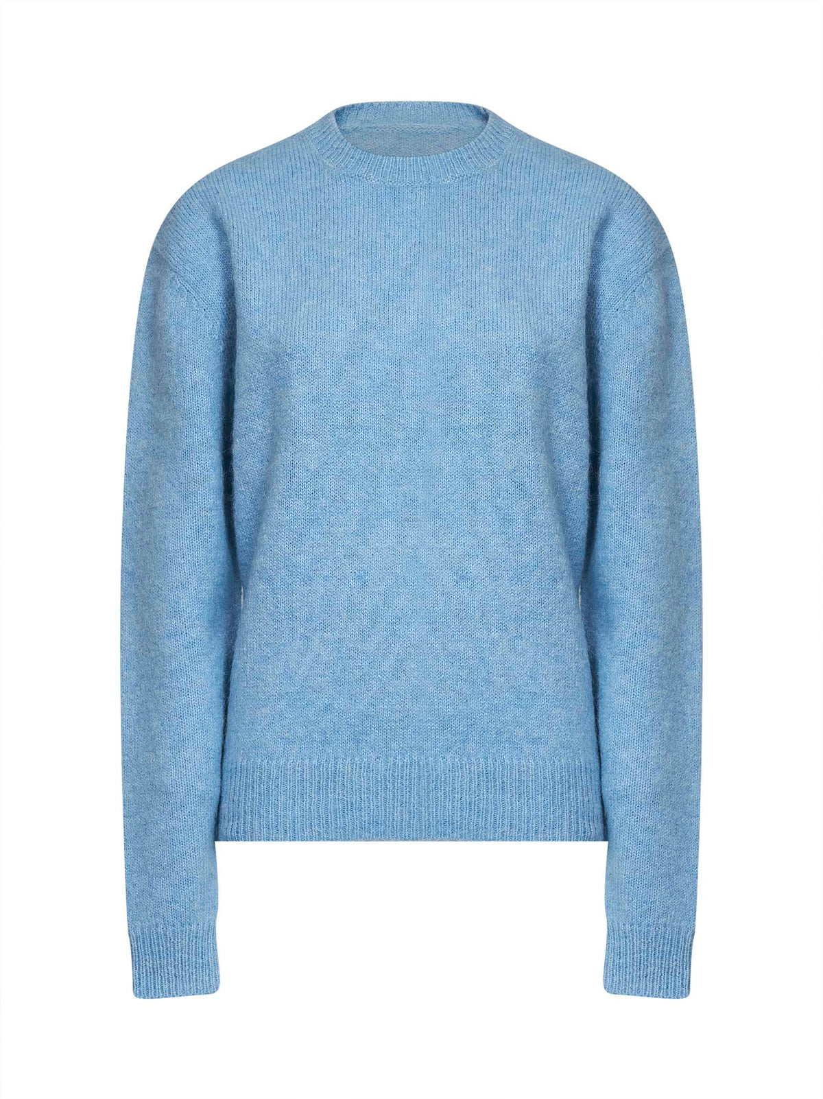 Toteme Women Pale Blue Alpaca And Cotton Blend Knit Classic Sweater TOTEME
