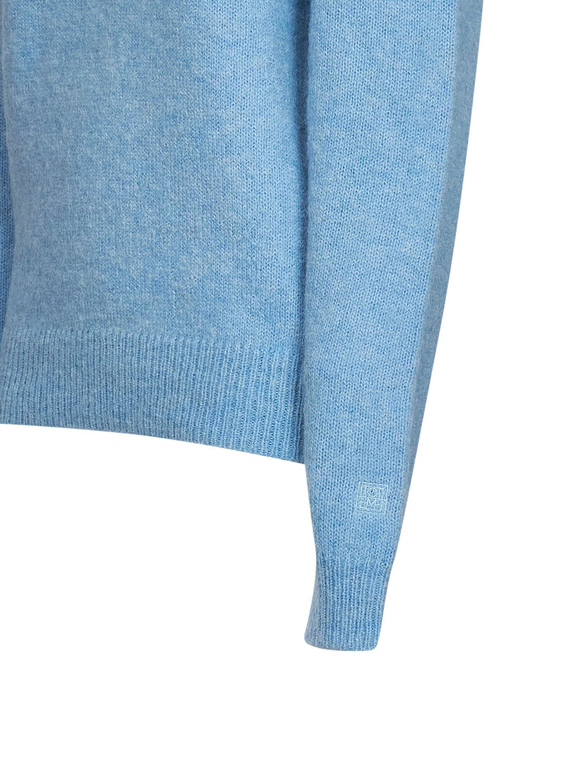Toteme Women Pale Blue Alpaca And Cotton Blend Knit Classic Sweater TOTEME