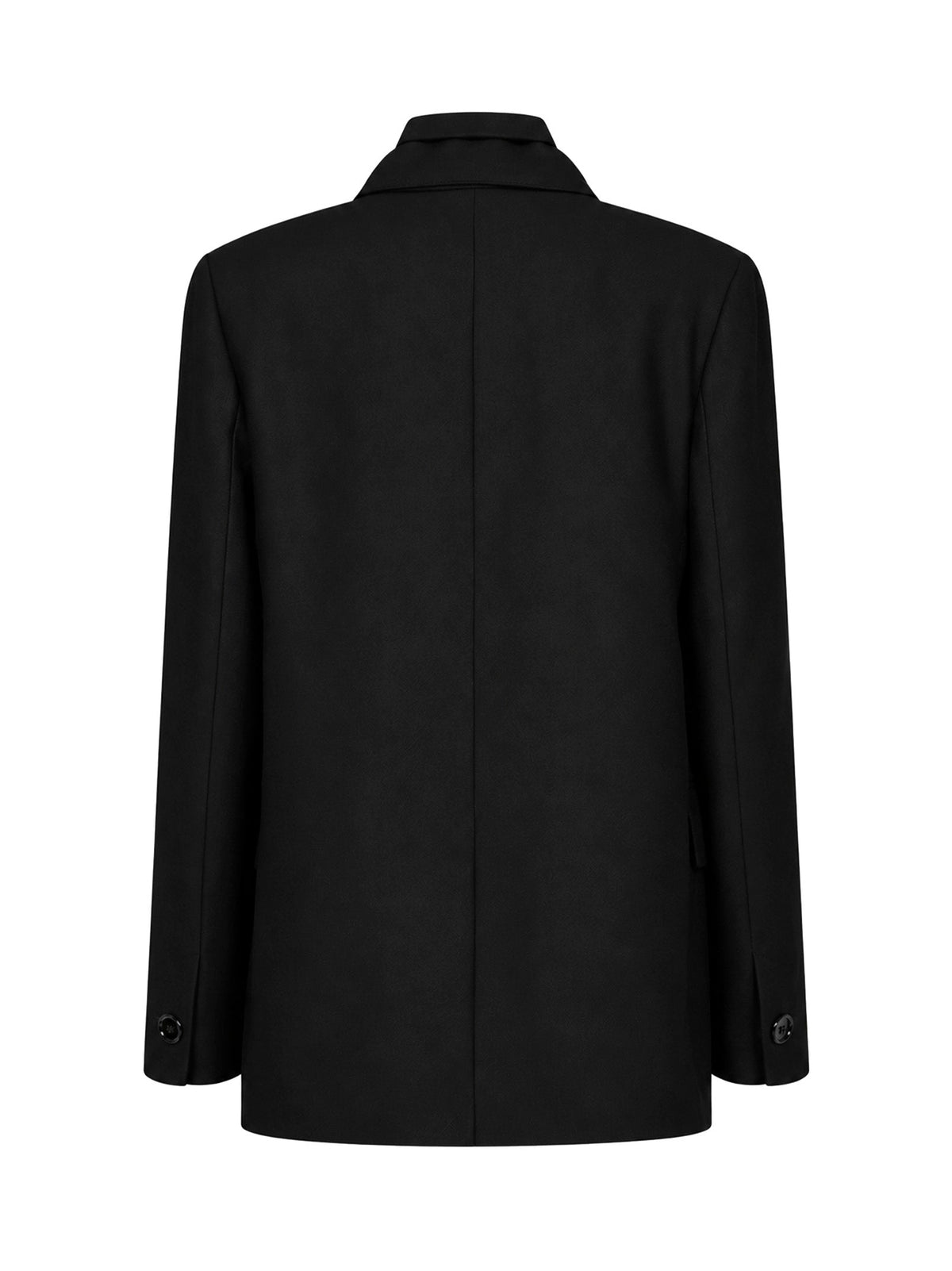 Toteme Women Black Flannel Blazer With Scarf TOTEME