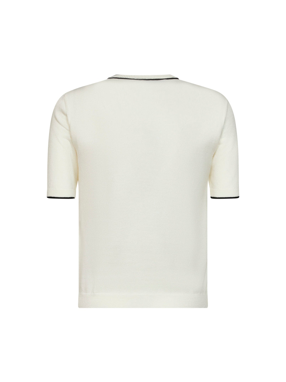 Valentino Women Ivory Wool Sweater With Contrasting Edges And Vlogo VALENTINO
