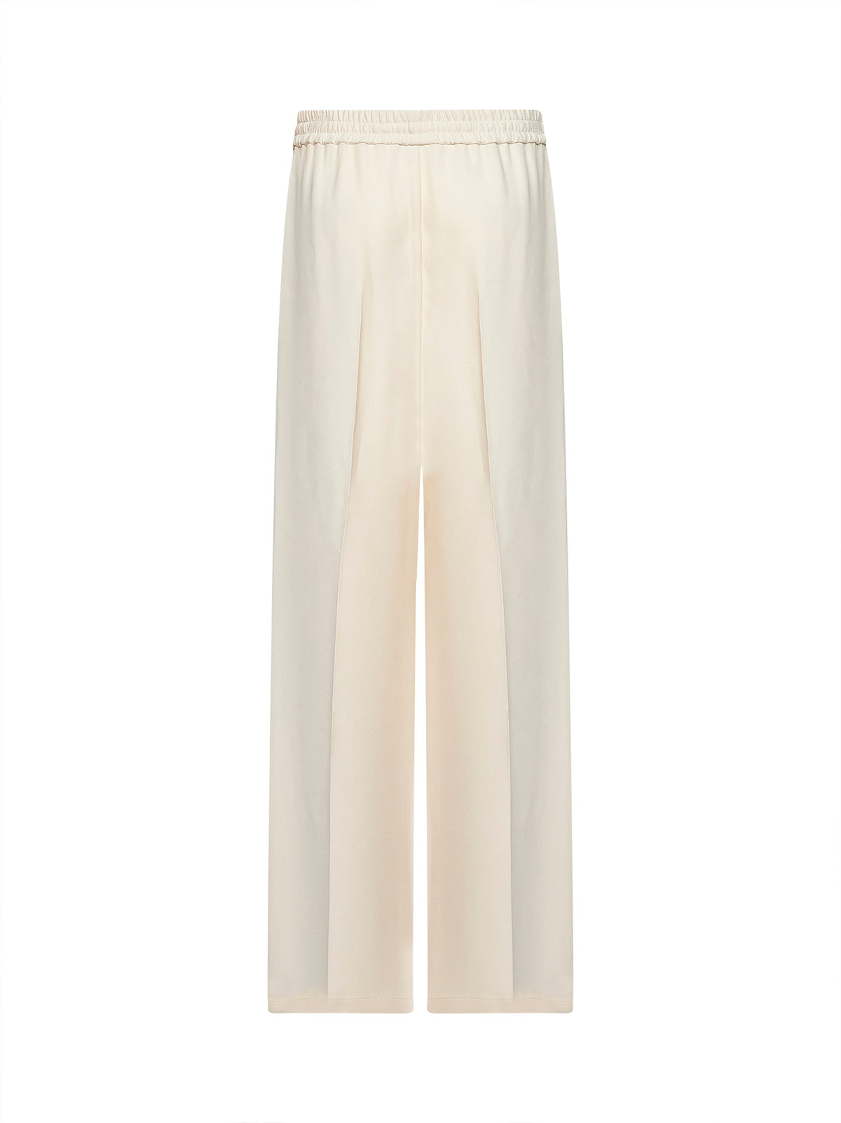 Valentino Women Vanilla Cady Couture Fluid Trousers With Gold Piping VALENTINO
