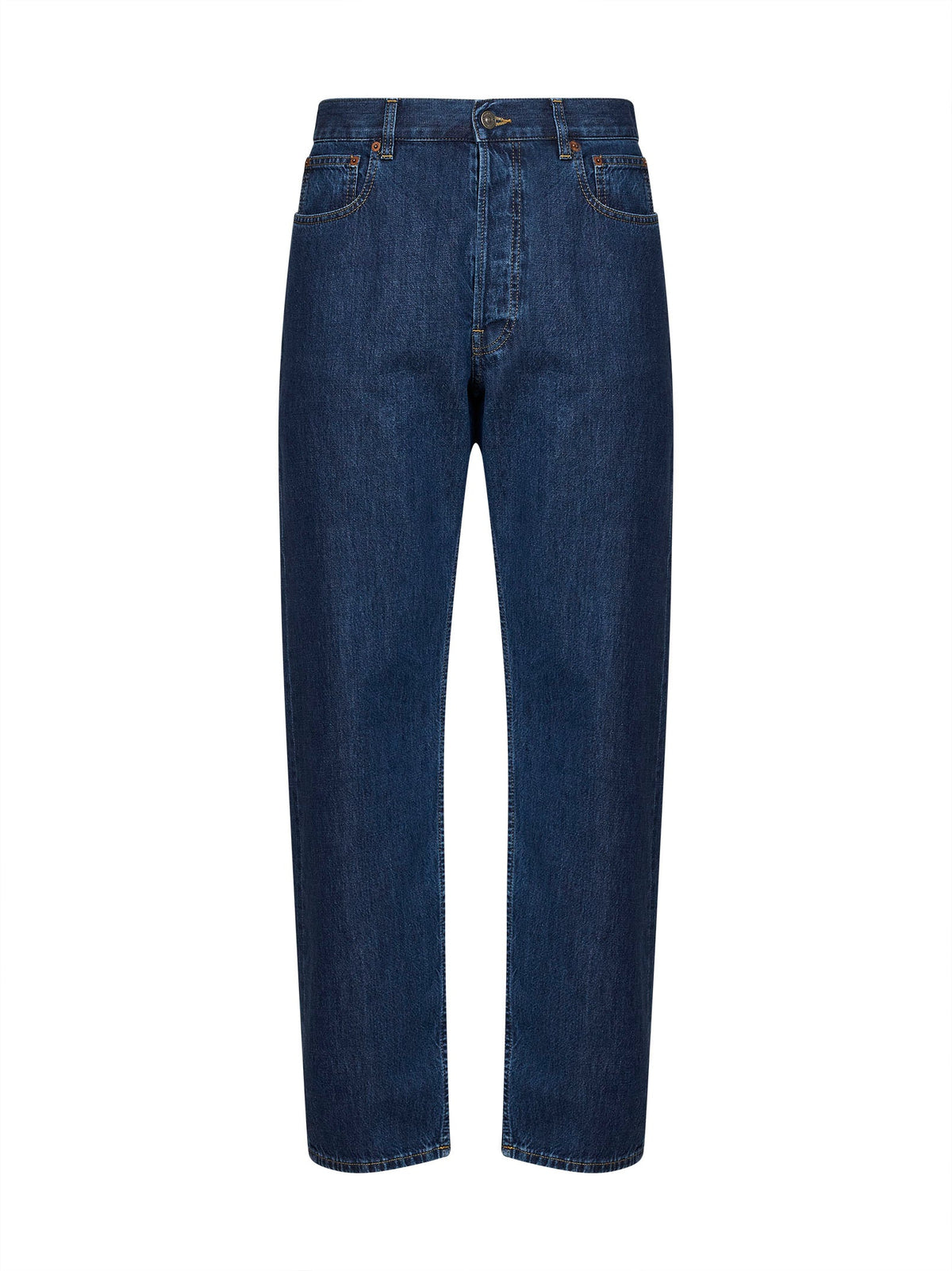 Valentino Men Medium Bue Cotton Denim Valentino Jeans With Vgold VALENTINO