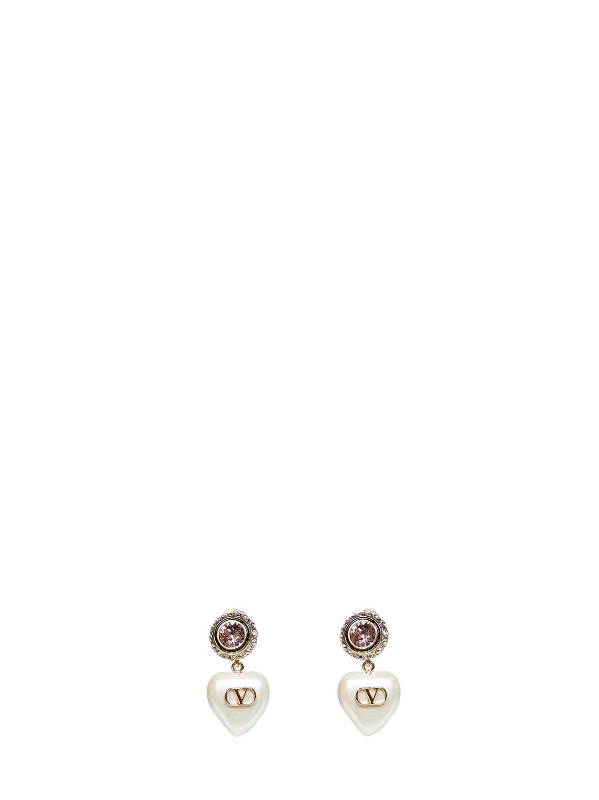 Valentino Garavani Women Metal Heart-Pendant Vlogo Signature Earrings VALENTINO GARAVANI
