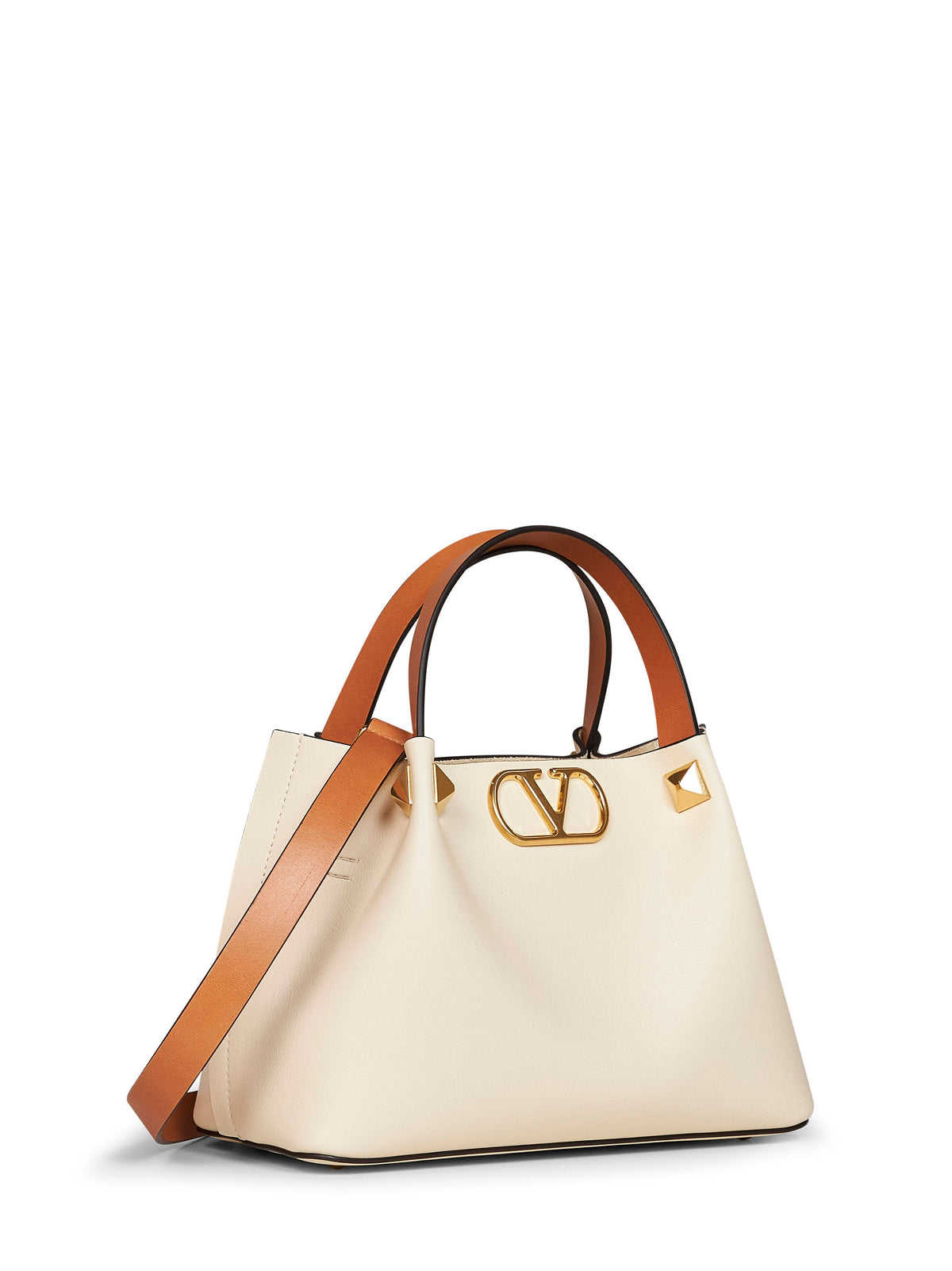 Valentino Garavani Women Ivory Valentino Garavani Small Shopping Bag VALENTINO GARAVANI