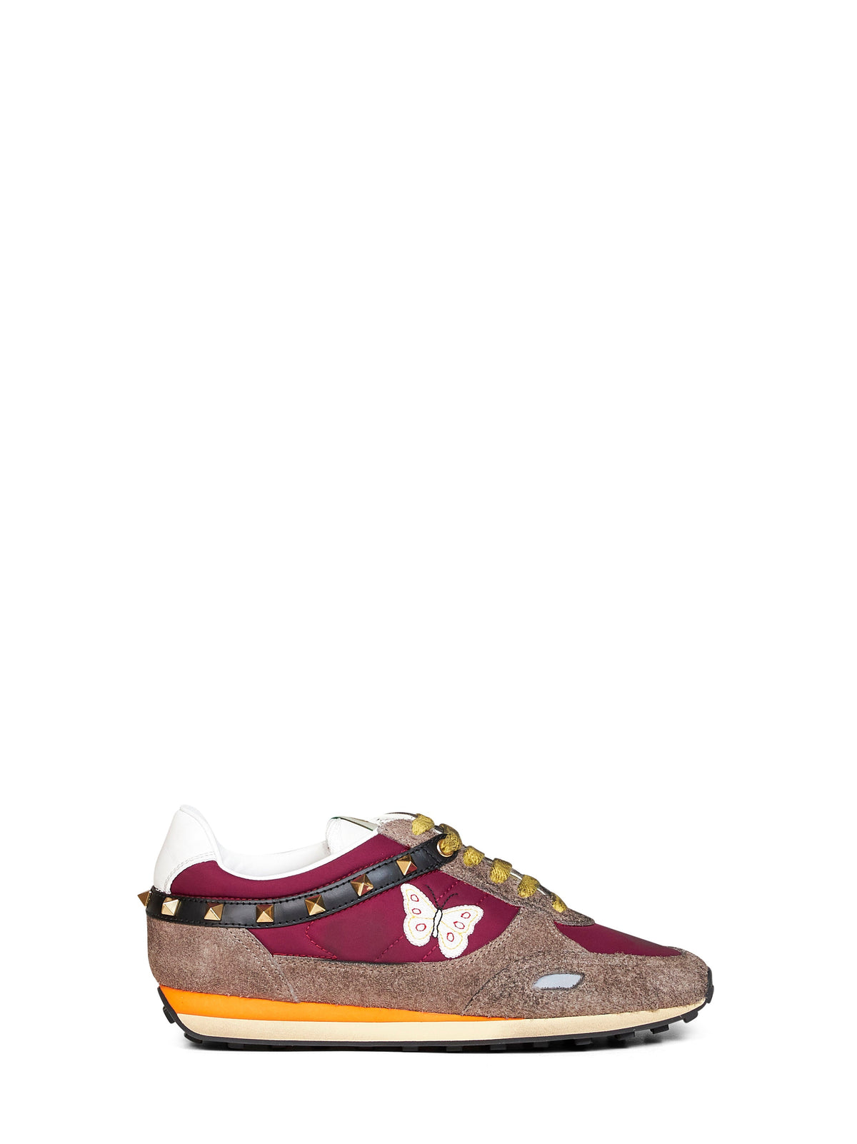 Valentino Garavani Women Multicolor Split Leather And Nylon Stud Up Sneakers VALENTINO GARAVANI