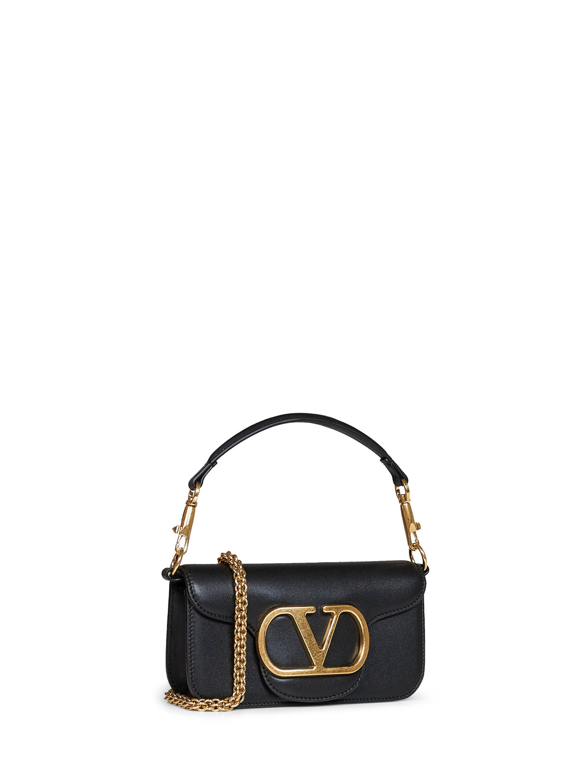 Valentino Garavani Women Black Valentino Garavani Locò Small Shoulder Bag VALENTINO GARAVANI