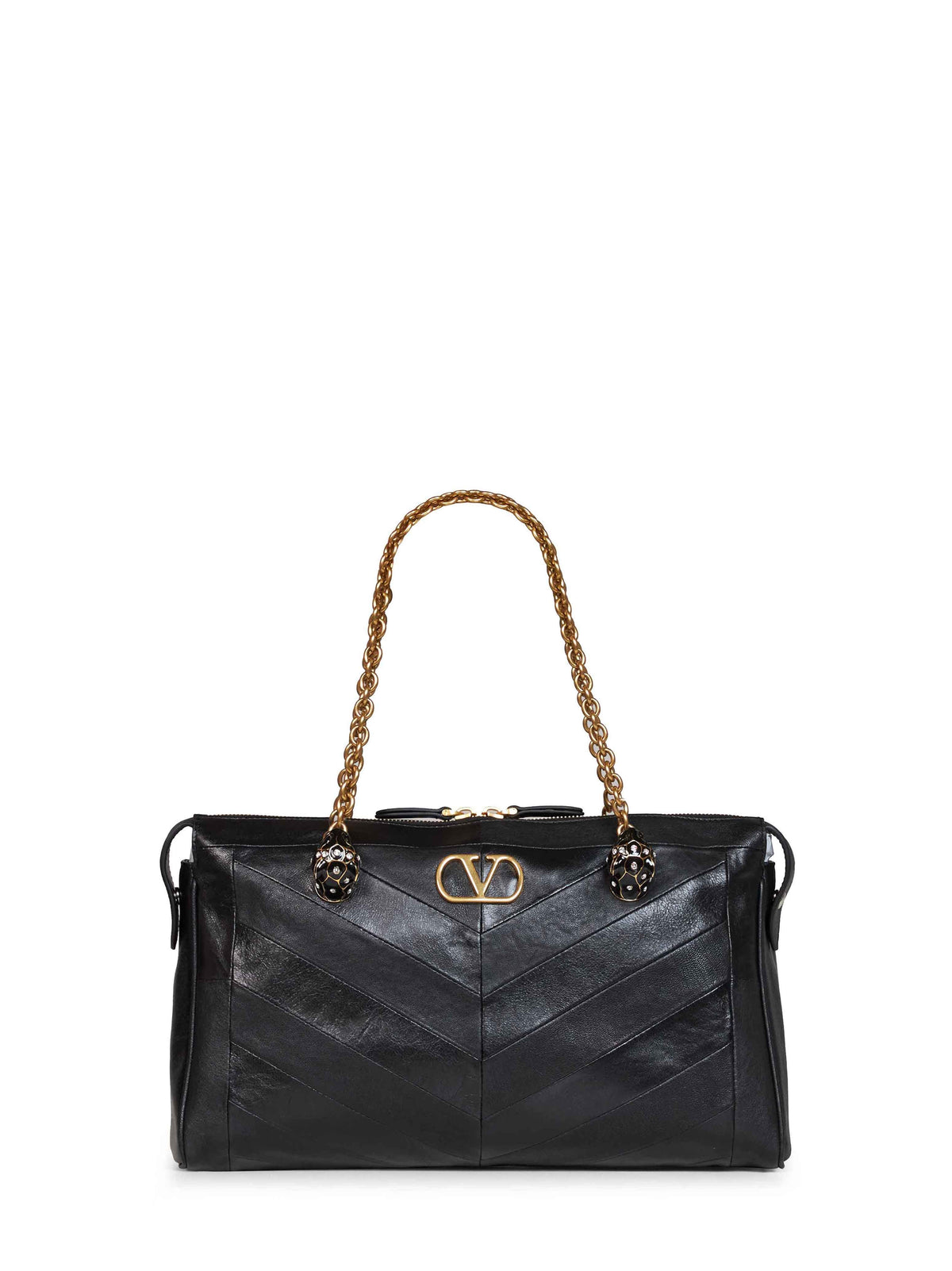 Valentino Garavani Women Black Valentino Garavani Panthea Shoulder Bag VALENTINO GARAVANI