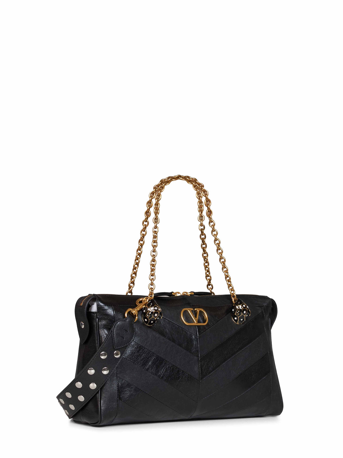 Valentino Garavani Women Black Valentino Garavani Panthea Shoulder Bag VALENTINO GARAVANI