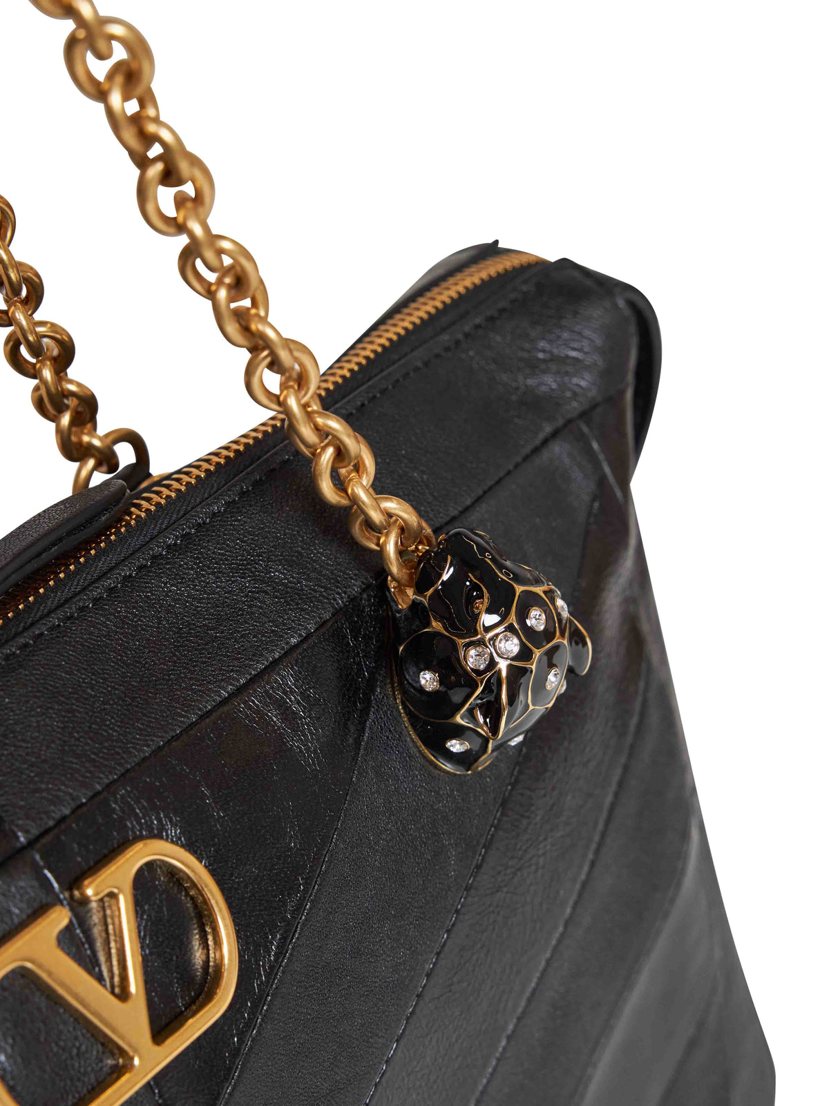 Valentino Garavani Women Black Valentino Garavani Panthea Shoulder Bag VALENTINO GARAVANI