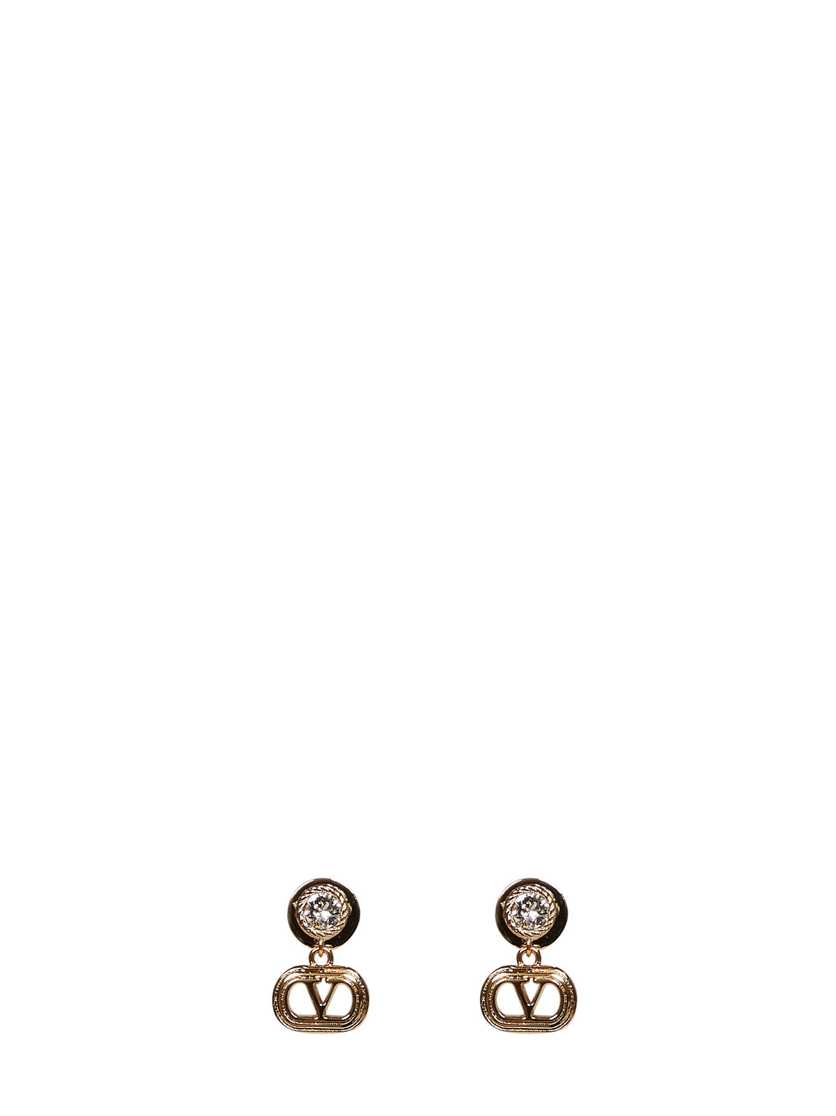 Valentino Garavani Women Metal And Swarovski Crystals Ovalette Earrings VALENTINO GARAVANI