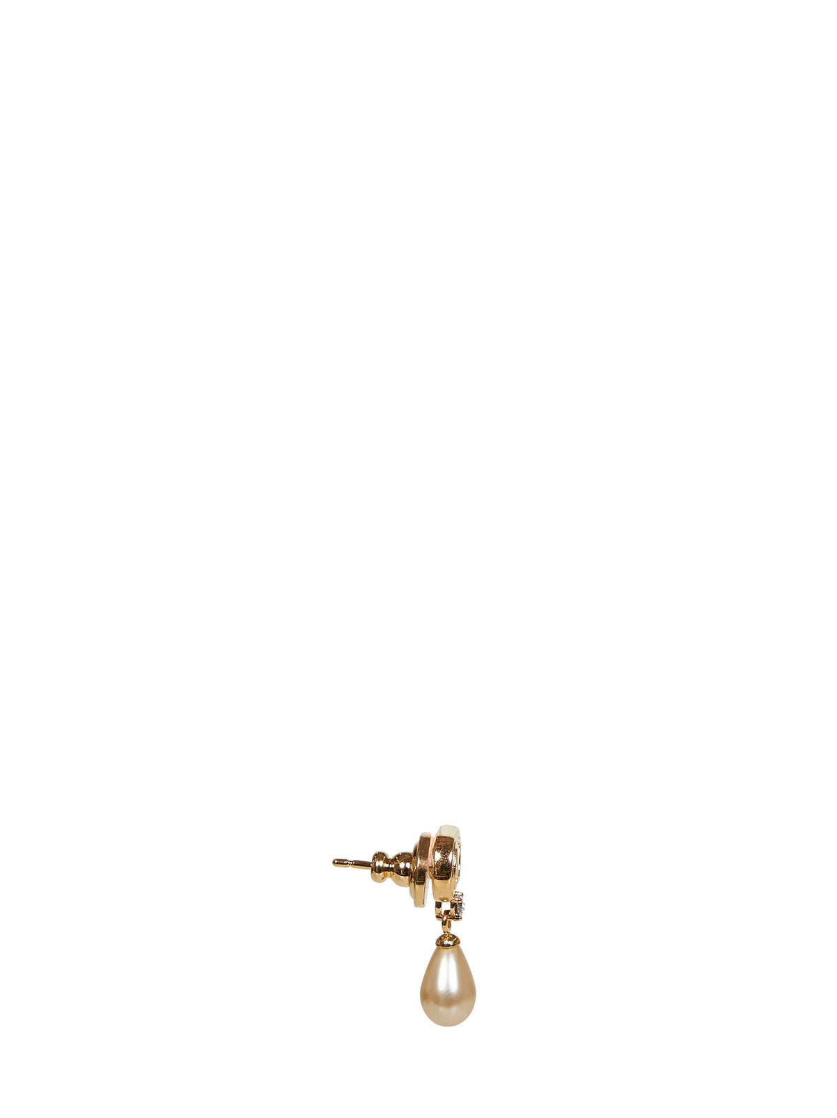Valentino Garavani Women Metal And Pearls And Crystals Ovalette Earrings VALENTINO GARAVANI