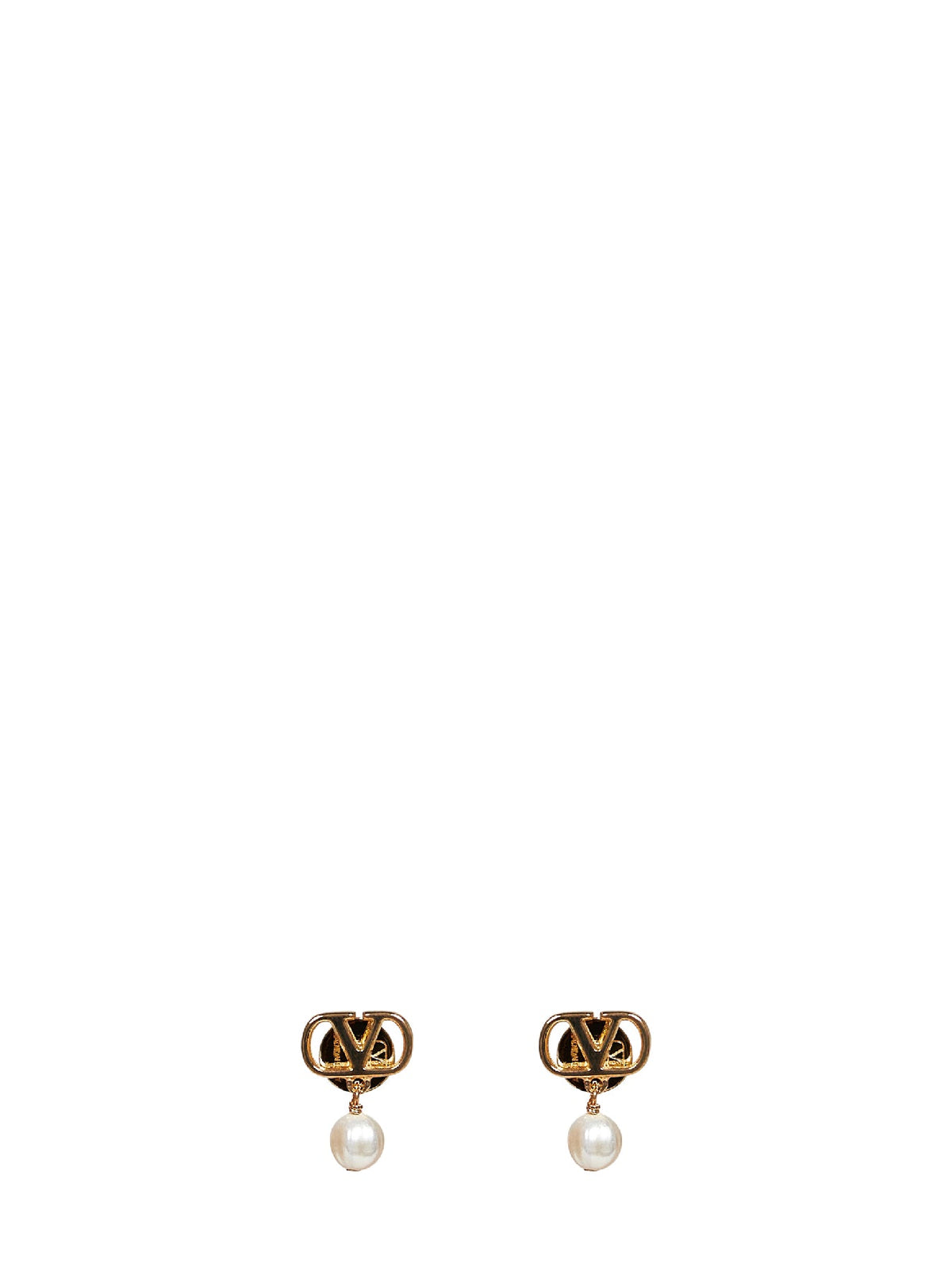 Valentino Garavani Women Vlogo Signature Earrings With Swarovski Pearls VALENTINO GARAVANI