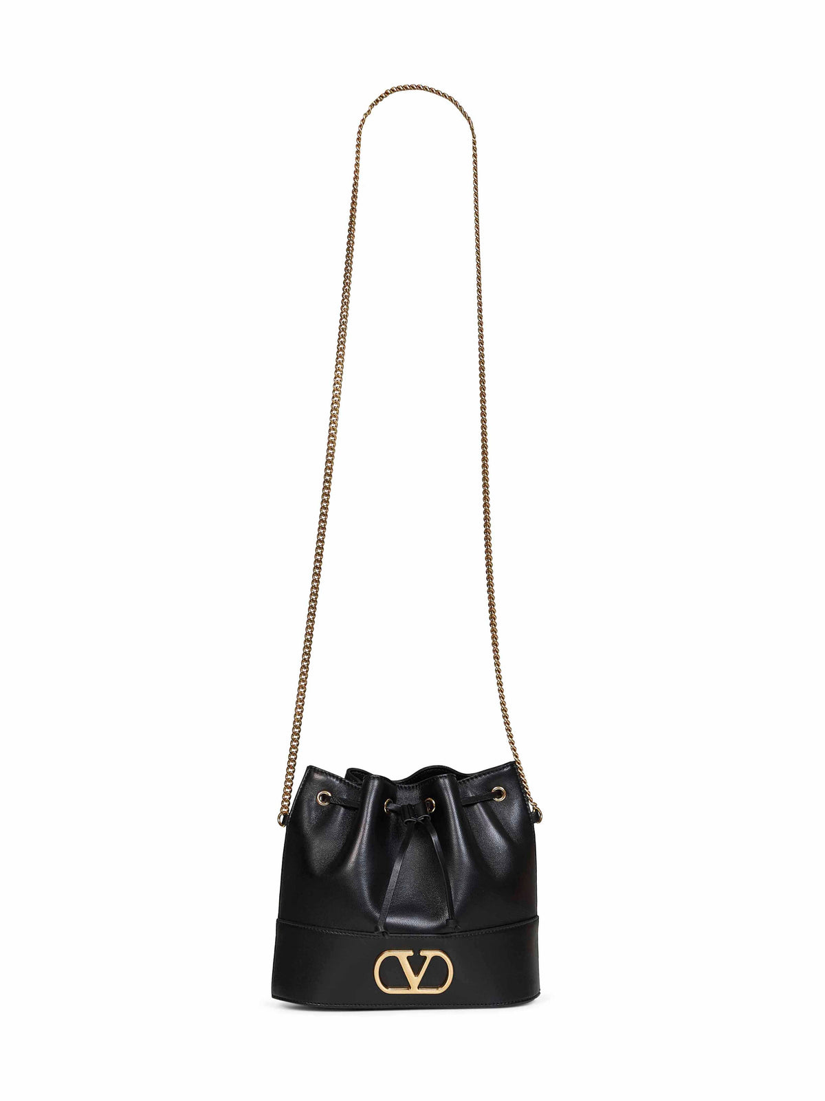 Valentino Garavani Women Black Vlogo Signature Mini Bucket Bag VALENTINO GARAVANI