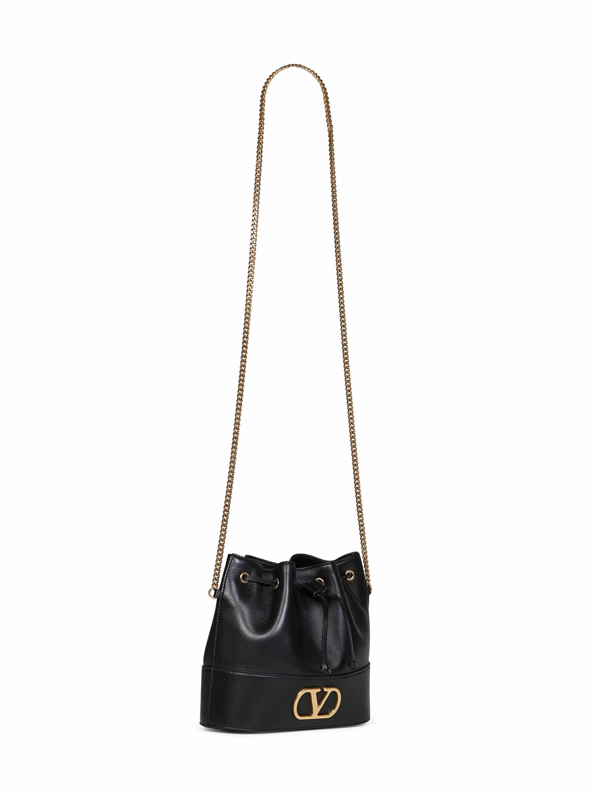 Valentino Garavani Women Black Vlogo Signature Mini Bucket Bag VALENTINO GARAVANI