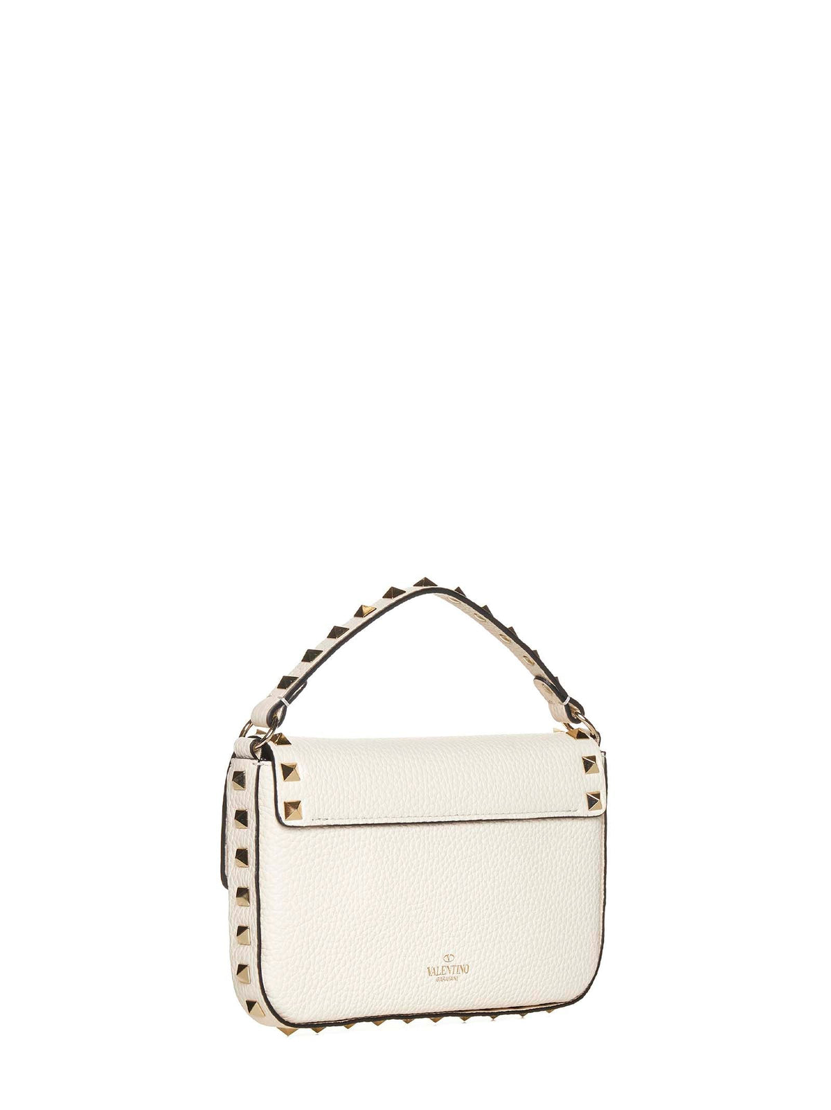 Valentino Garavani Women Light Ivory Rockstud Pouch With Handle And Shoulder Strap VALENTINO GARAVANI