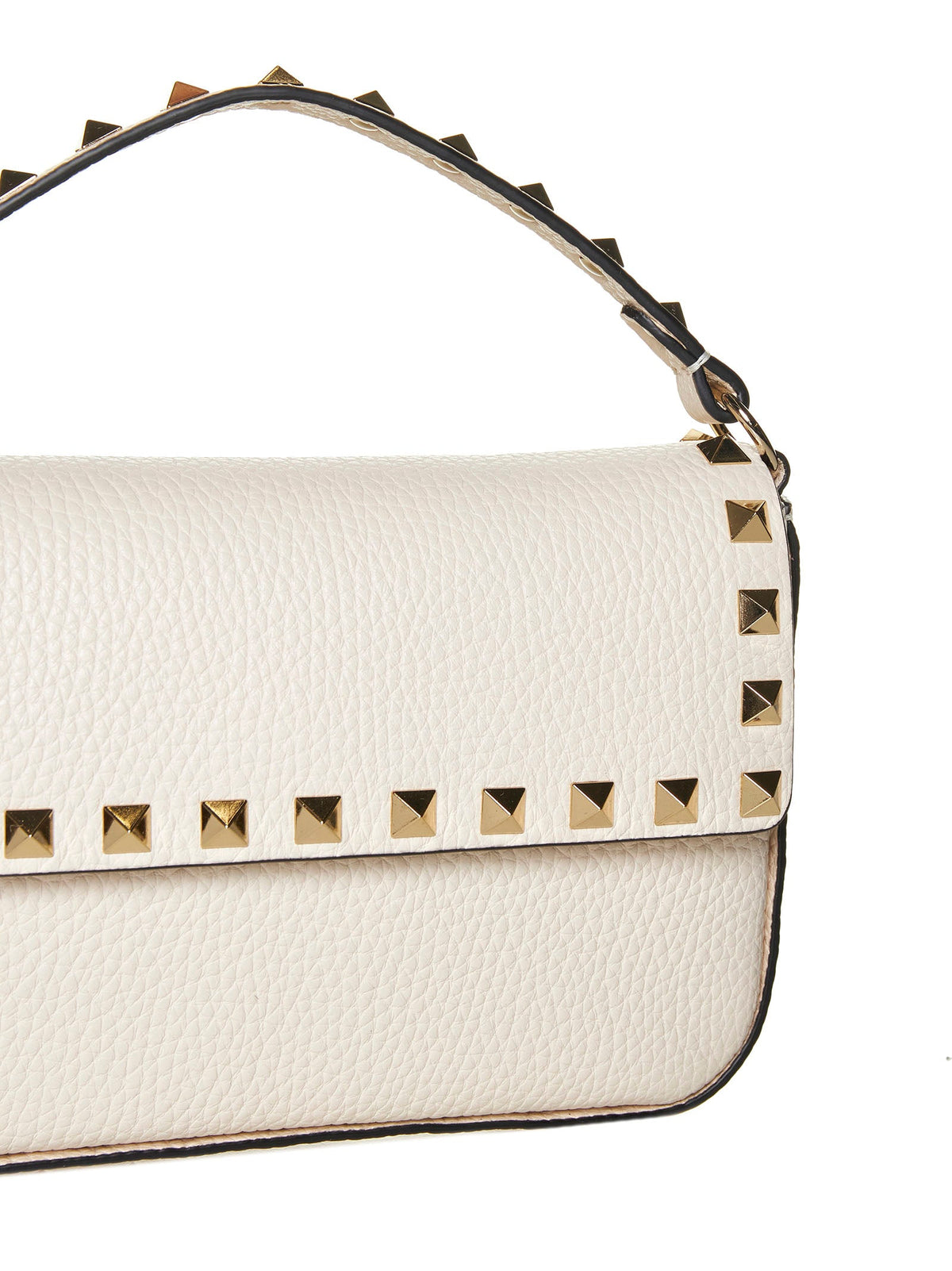 Valentino Garavani Women Light Ivory Rockstud Pouch With Handle And Shoulder Strap VALENTINO GARAVANI