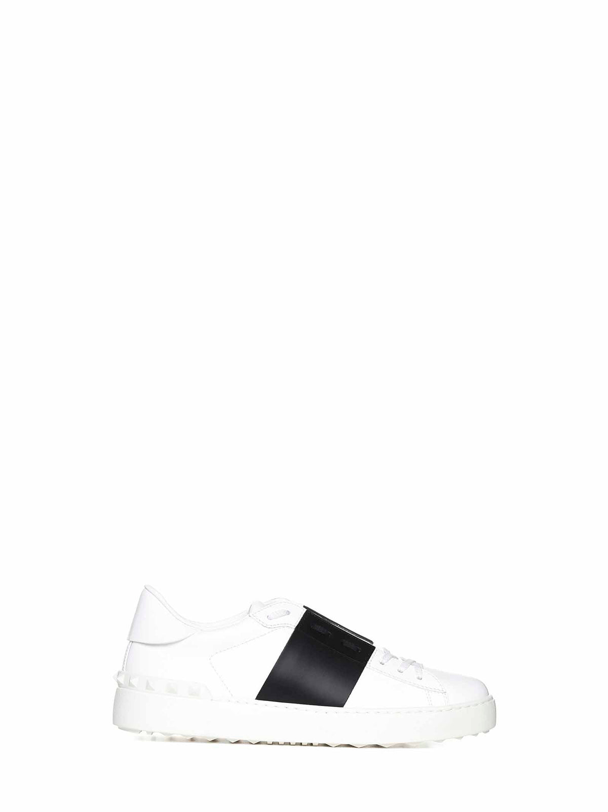 Valentino Garavani Women White And Blue Calfskin Leather Open Sneakers VALENTINO GARAVANI