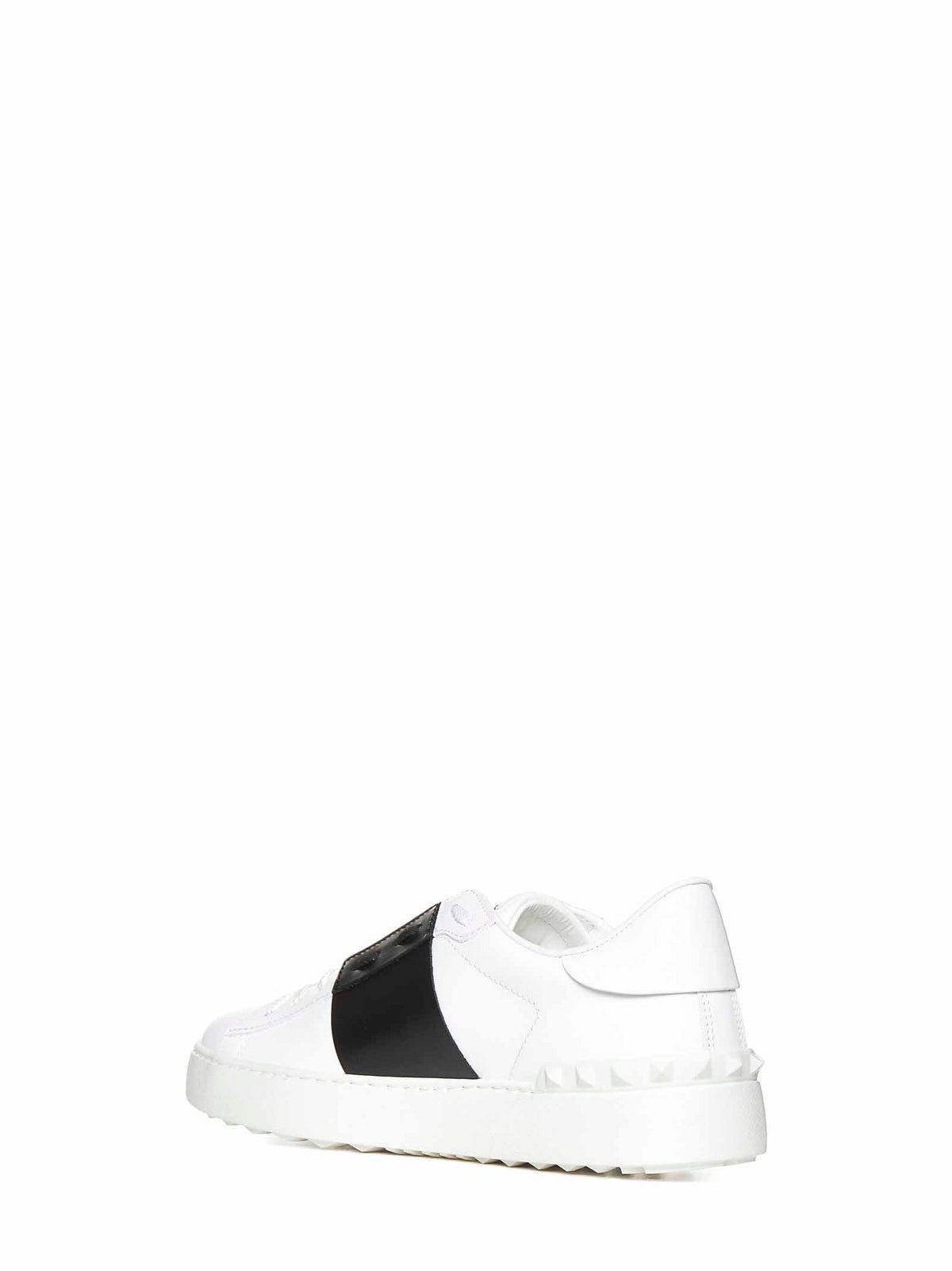 Valentino Garavani Women White And Blue Calfskin Leather Open Sneakers VALENTINO GARAVANI