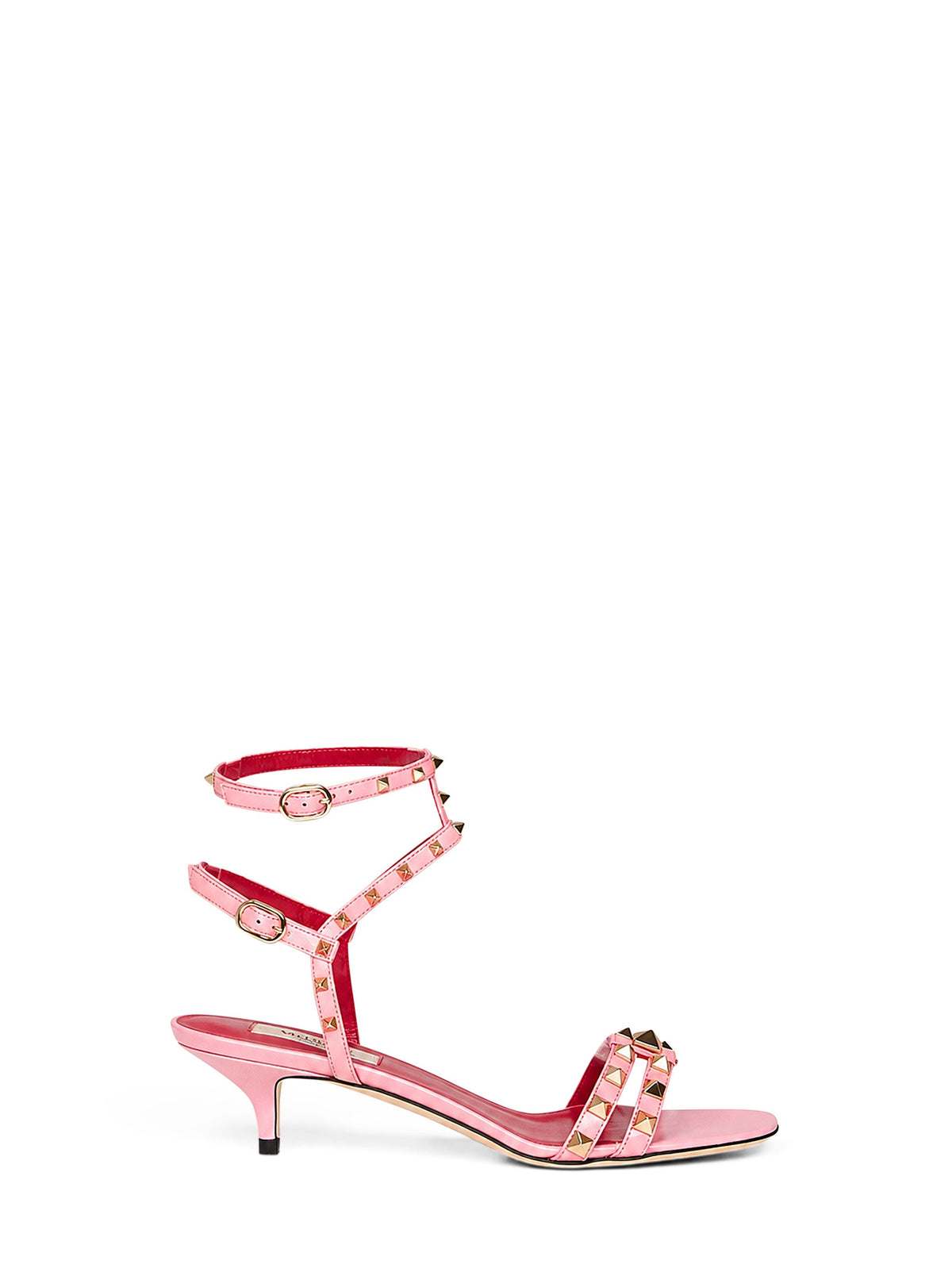 Valentino Garavani Women Candy Pink Calfskin Leather Rockstud 40 Sandals VALENTINO GARAVANI