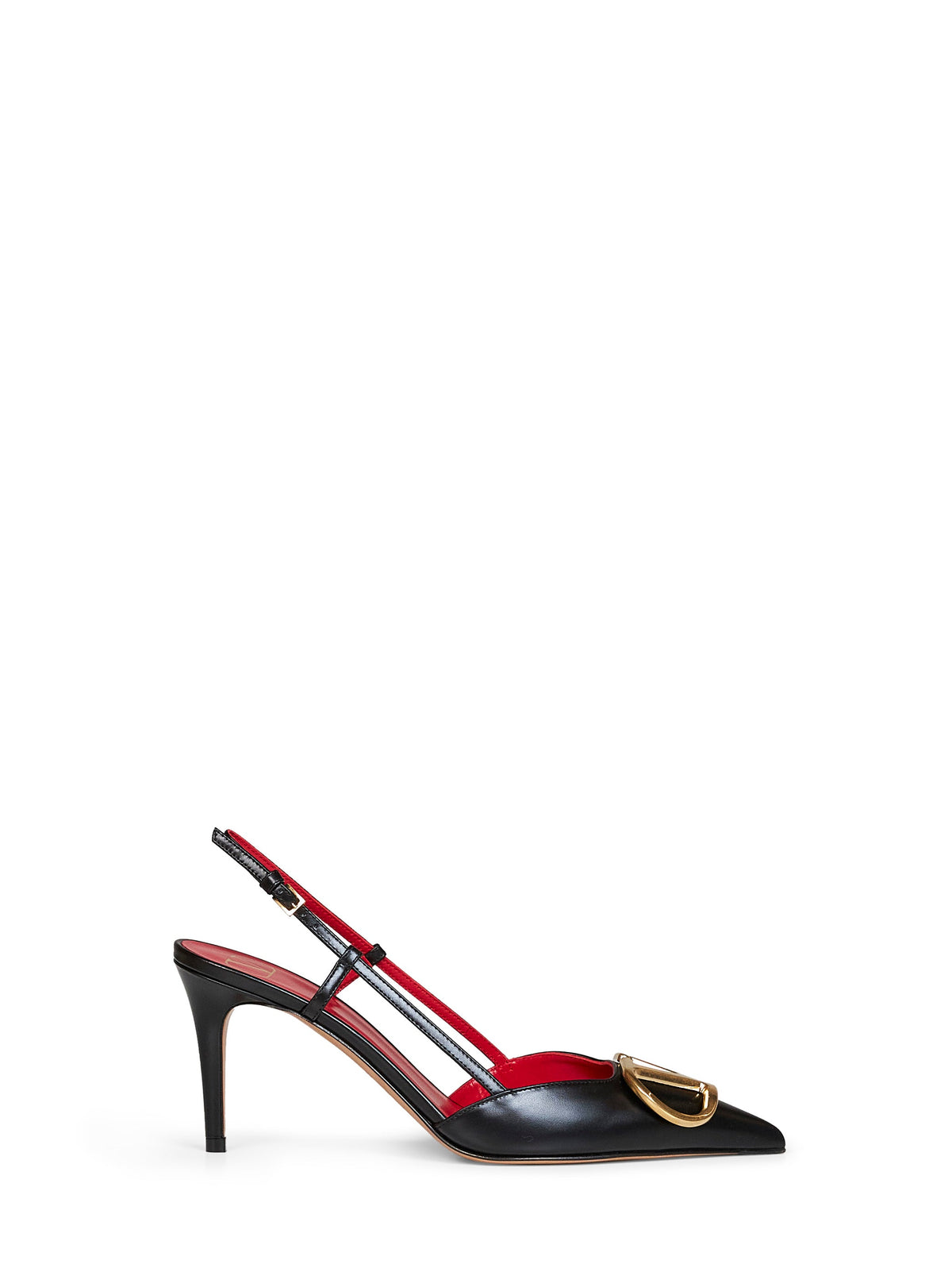 Valentino Garavani Women Black Calfskin Leather Vlogo Signature 80Mm Slingback Pumps VALENTINO GARAVANI