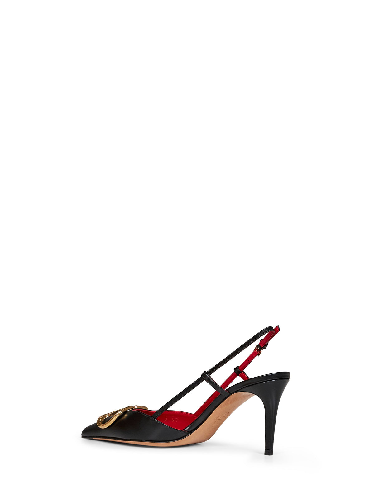 Valentino Garavani Women Black Calfskin Leather Vlogo Signature 80Mm Slingback Pumps VALENTINO GARAVANI