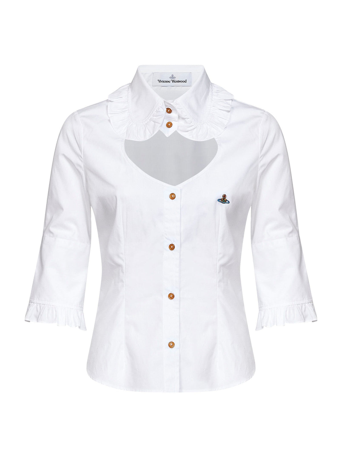 Vivienne Westwood Women White Cotton Toulouse Shirt With Cut-Out Detail VIVIENNE WESTWOOD