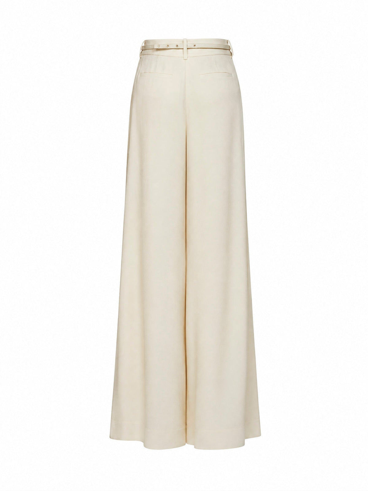 Zimmermann Women Cream Viscose Wide-Leg Belted Trousers ZIMMERMANN