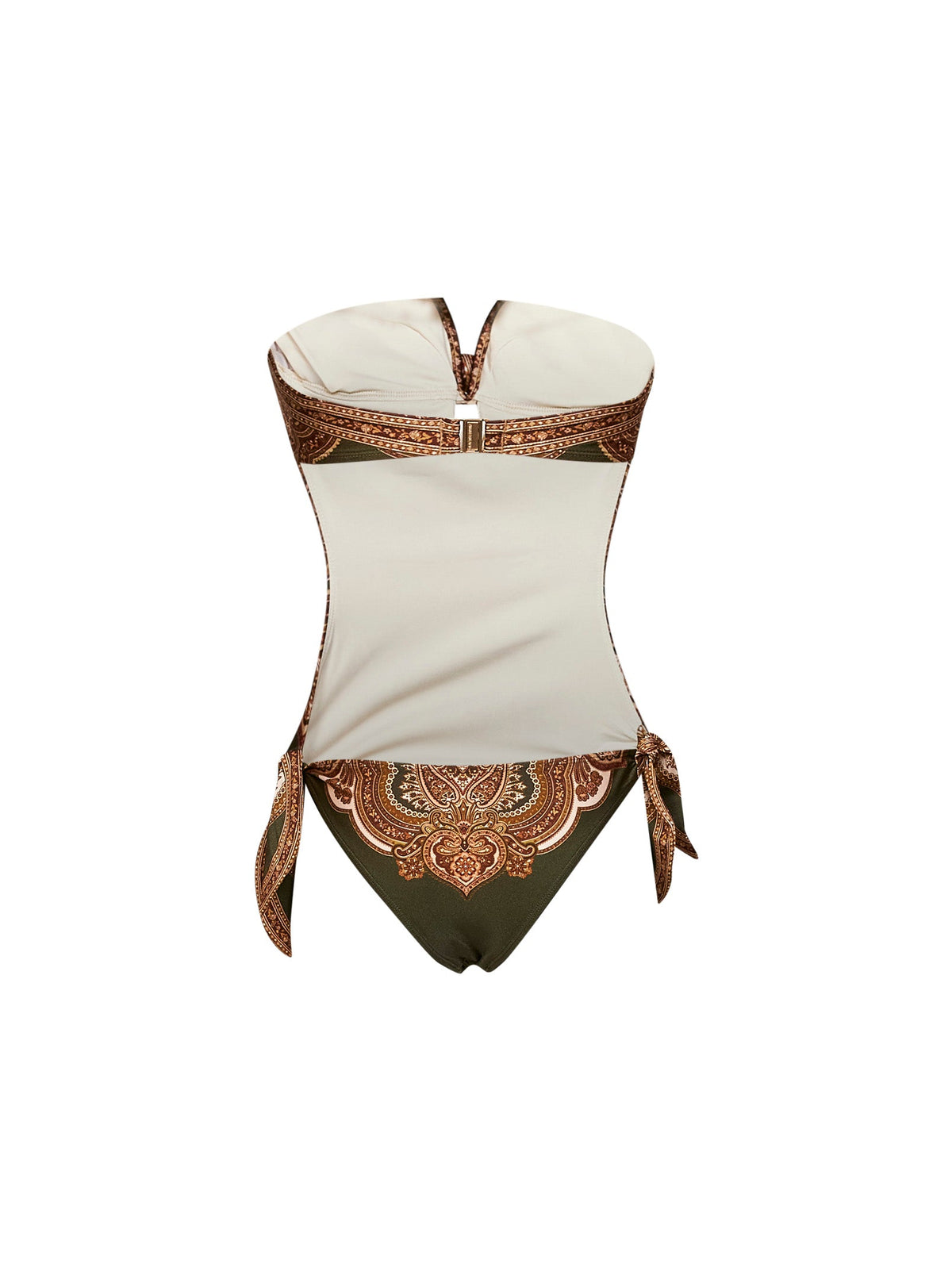 Zimmermann Women Olive Paisley-Print Lycra Mahon One-Piece Swimsuit ZIMMERMANN