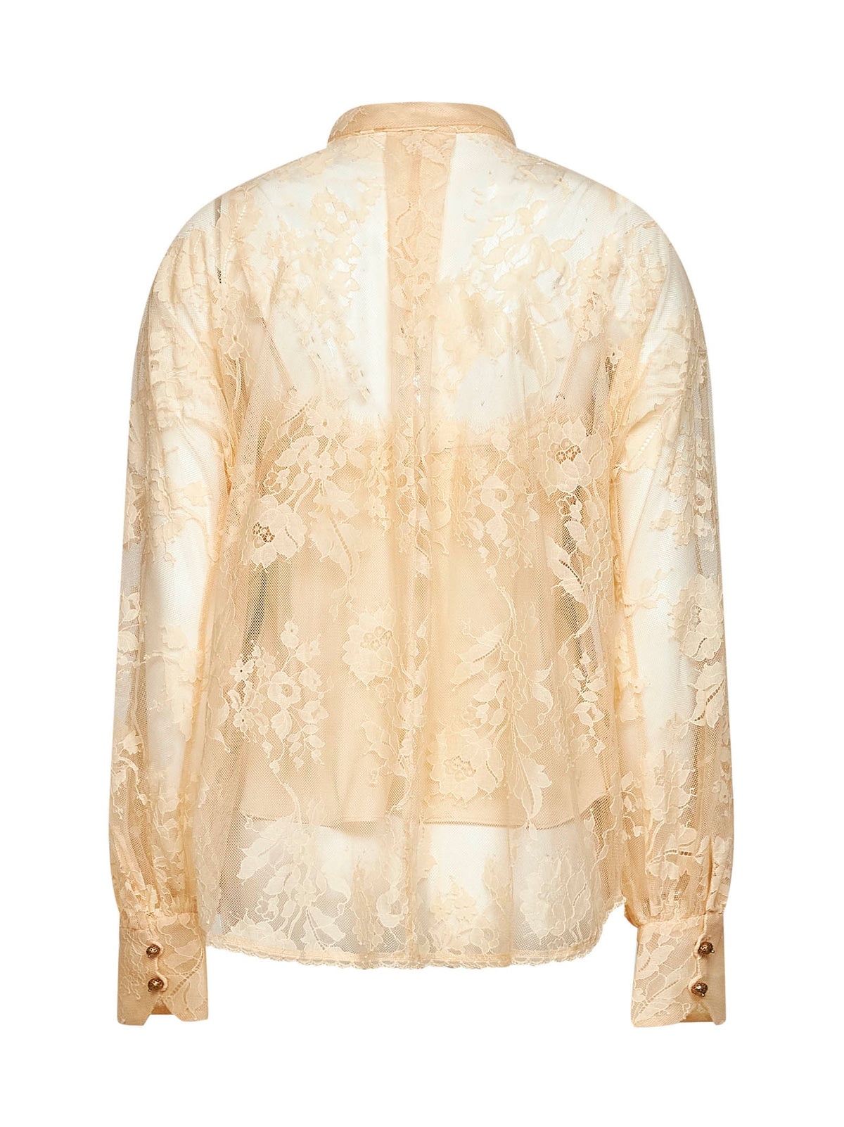 Zimmermann Women Sand Lace Pussybow Valiant Blouse ZIMMERMANN