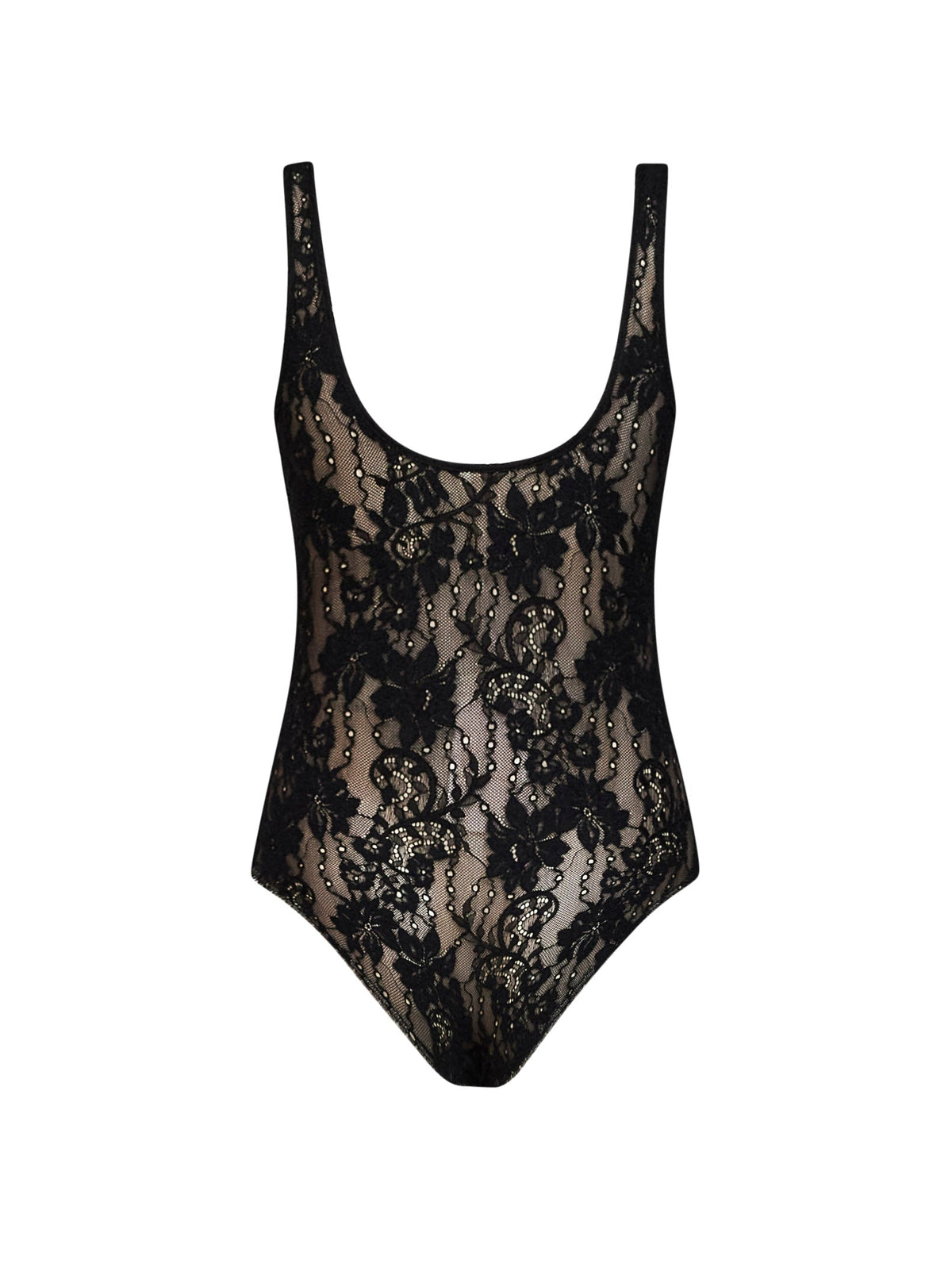 Zimmermann Women Black Stretch Lace Scoop Bodysuit ZIMMERMANN