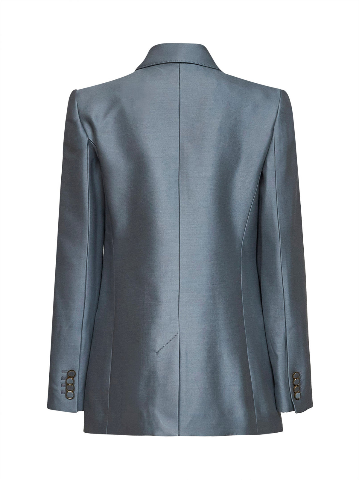 Zimmermann Women Airforce Blue Wool And Silk Blazer Valiant Double-Breasted ZIMMERMANN