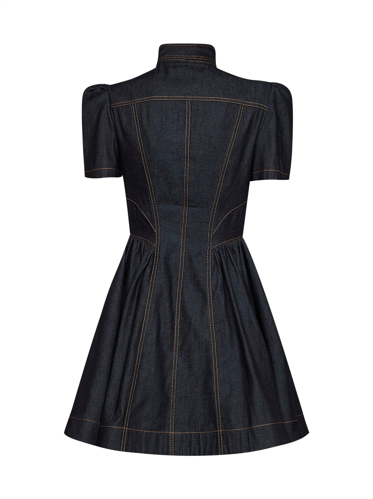 Zimmermann Women Onyx Blue Cotton Denim Corset Mini Dress ZIMMERMANN